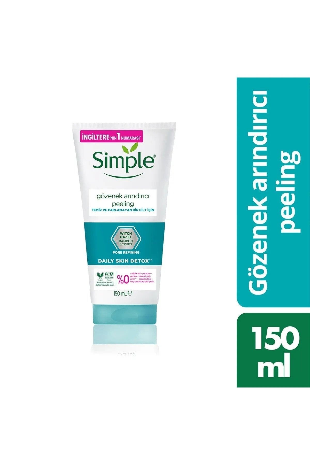 Simple Daily Skin Detox Gözenek Arındırıcı Peeling Temiz Ve Parlamayan Bir Cilt Için 150 Ml