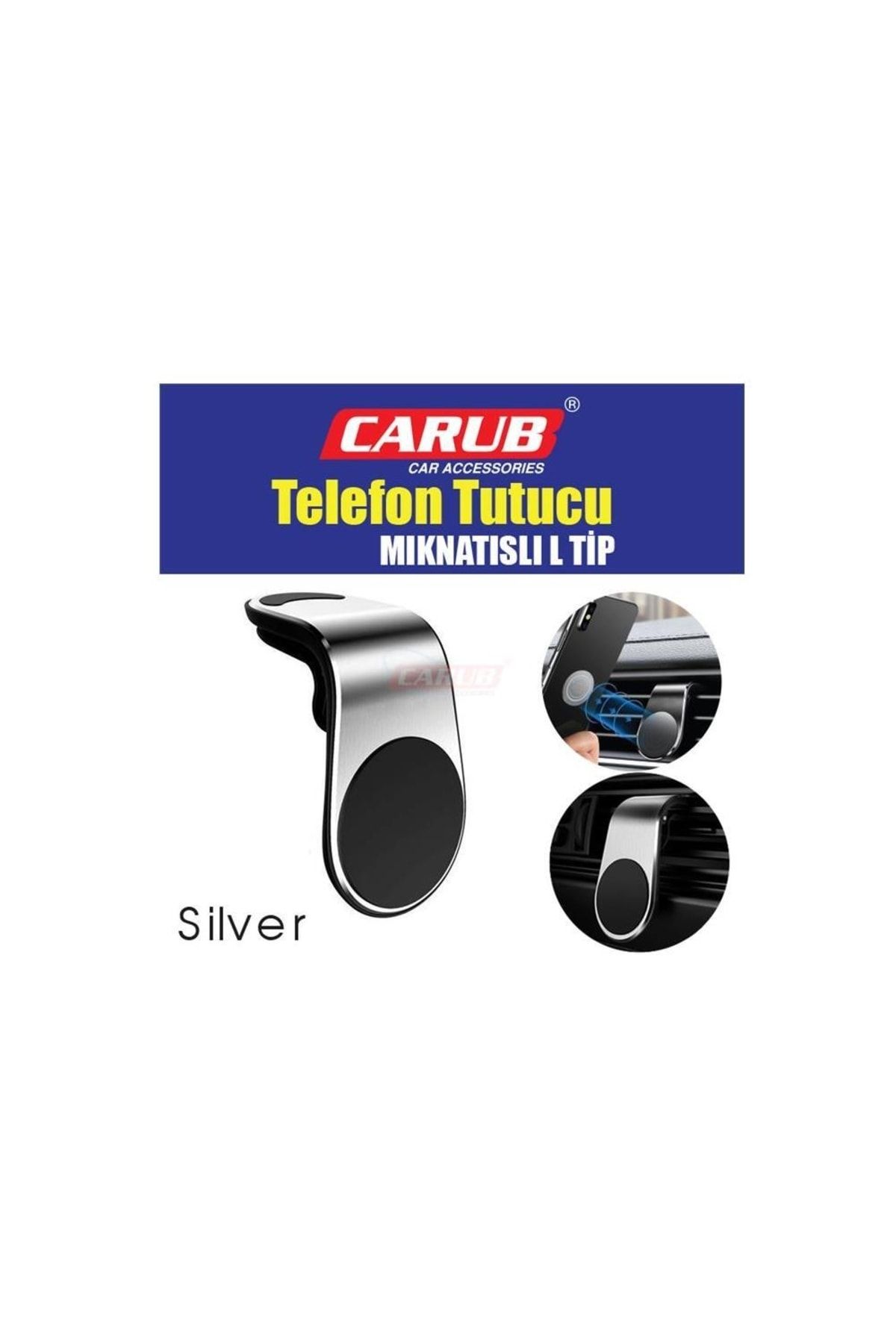 Carub Telefon Tutucu L Tipi Havalandırma Silver Br5901081