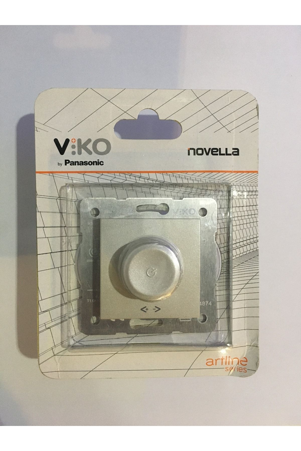 VİKO Novella Trenda Metalik Beyaz Pro 6-100w Rl Dimmer Aç-kapa Ve Çevirmeli Çerçeve Dahil