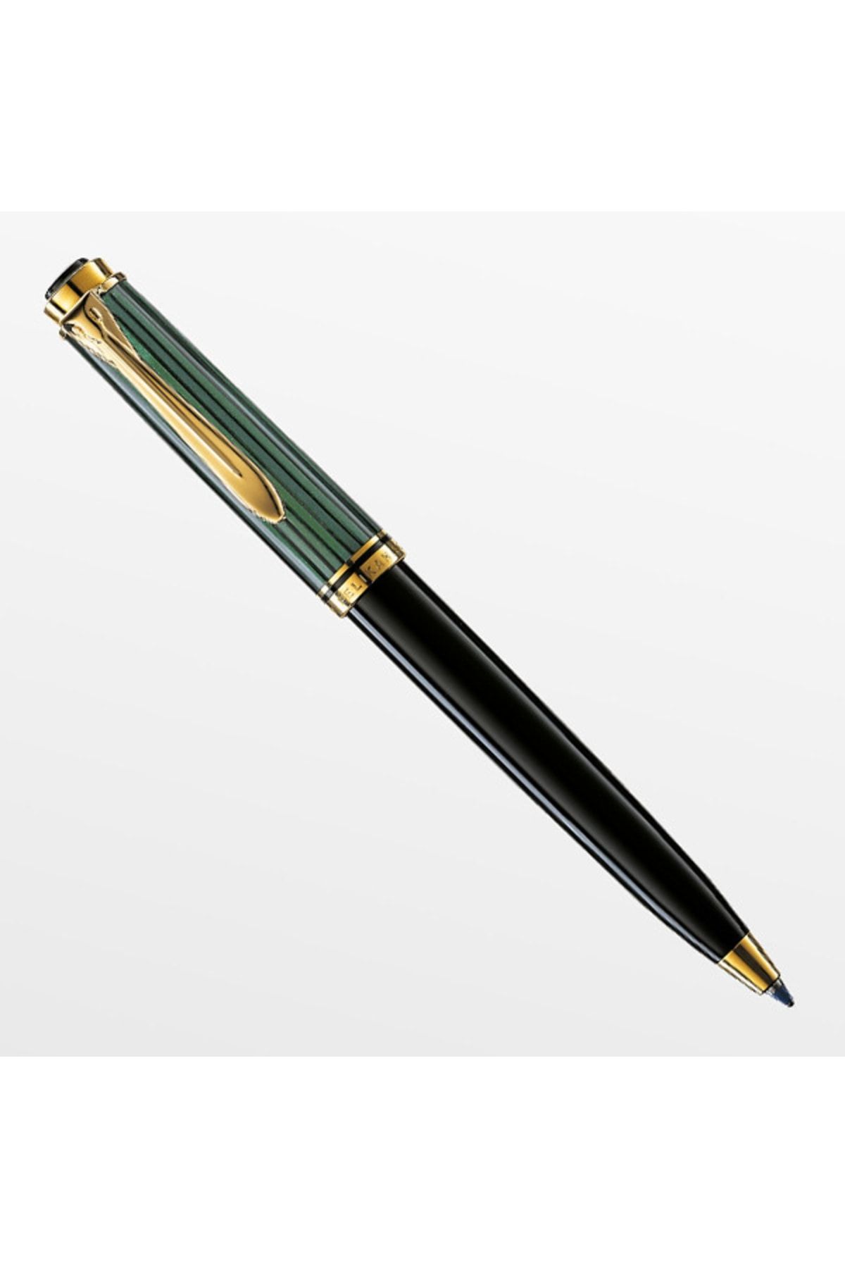 Pelikan Tükenmez Kalem 14 Ayar Altın Kaplama Yeşil-siyah K300