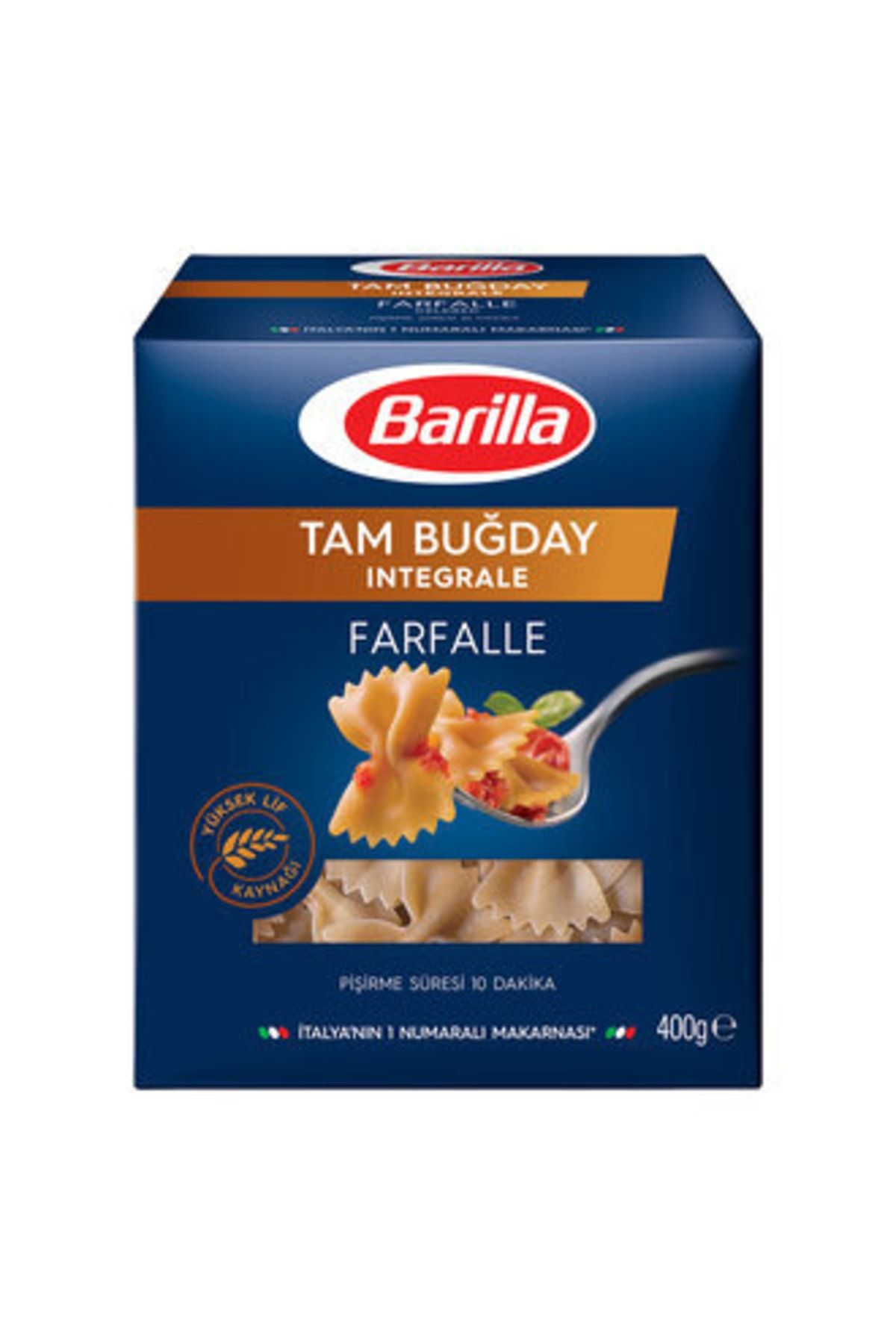 Barilla Tam Buğday Kelebek Makarna (ıntegrale Farfalle) 400 G ( 9 Adet )