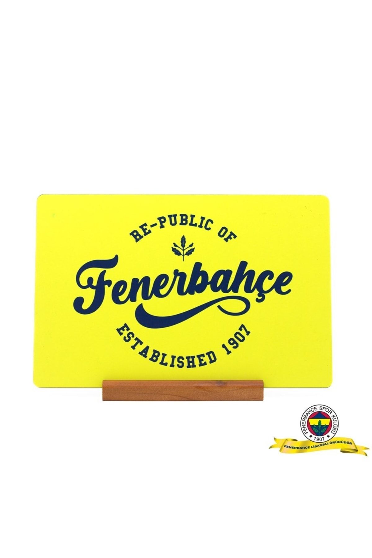 Fenerbahçe Lisanslı Republic Of Sarı Pano 28x18