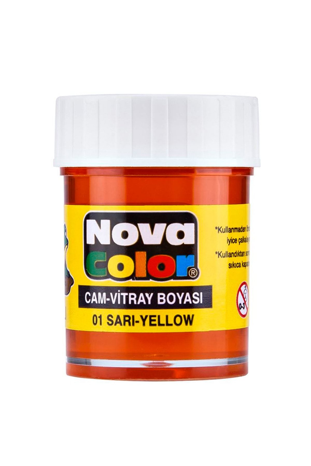 nova color Nc-149 Su Bazlı Cam Boyası 25 Ml Sarı