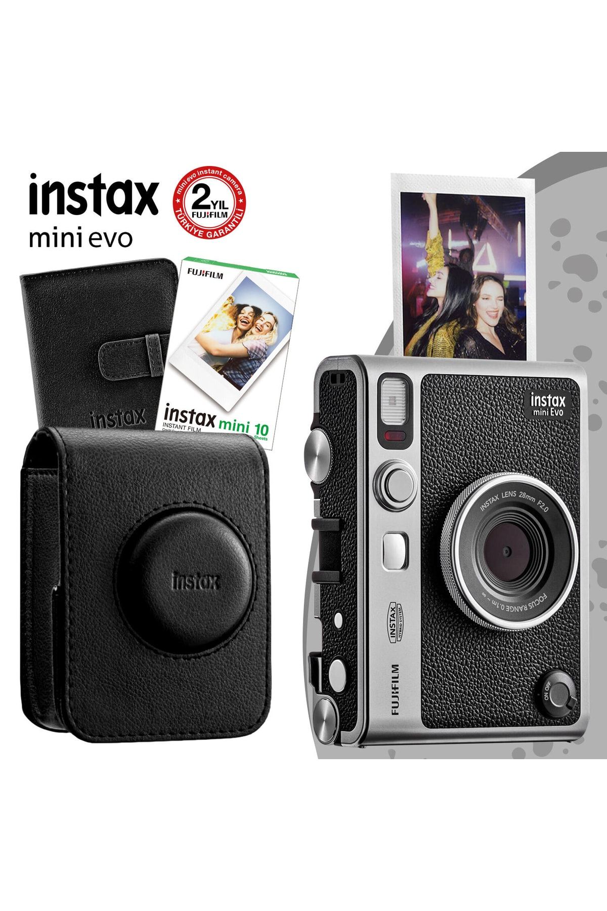 Fujifilm Instax Mini Evo Siyah Fotoğraf Makinası Ve Hediye Seti 2