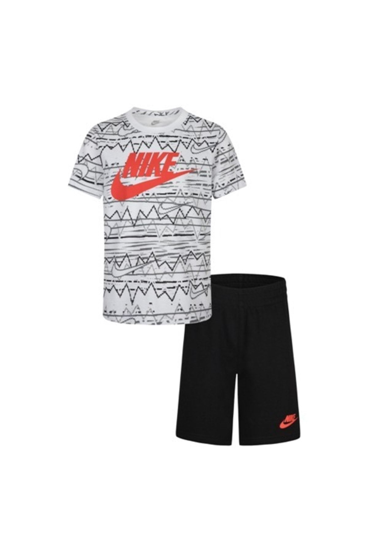 Nike Nkb B Nsw Be Real Aop Short Set Erkek Tişört-şort Takım 86k513-023