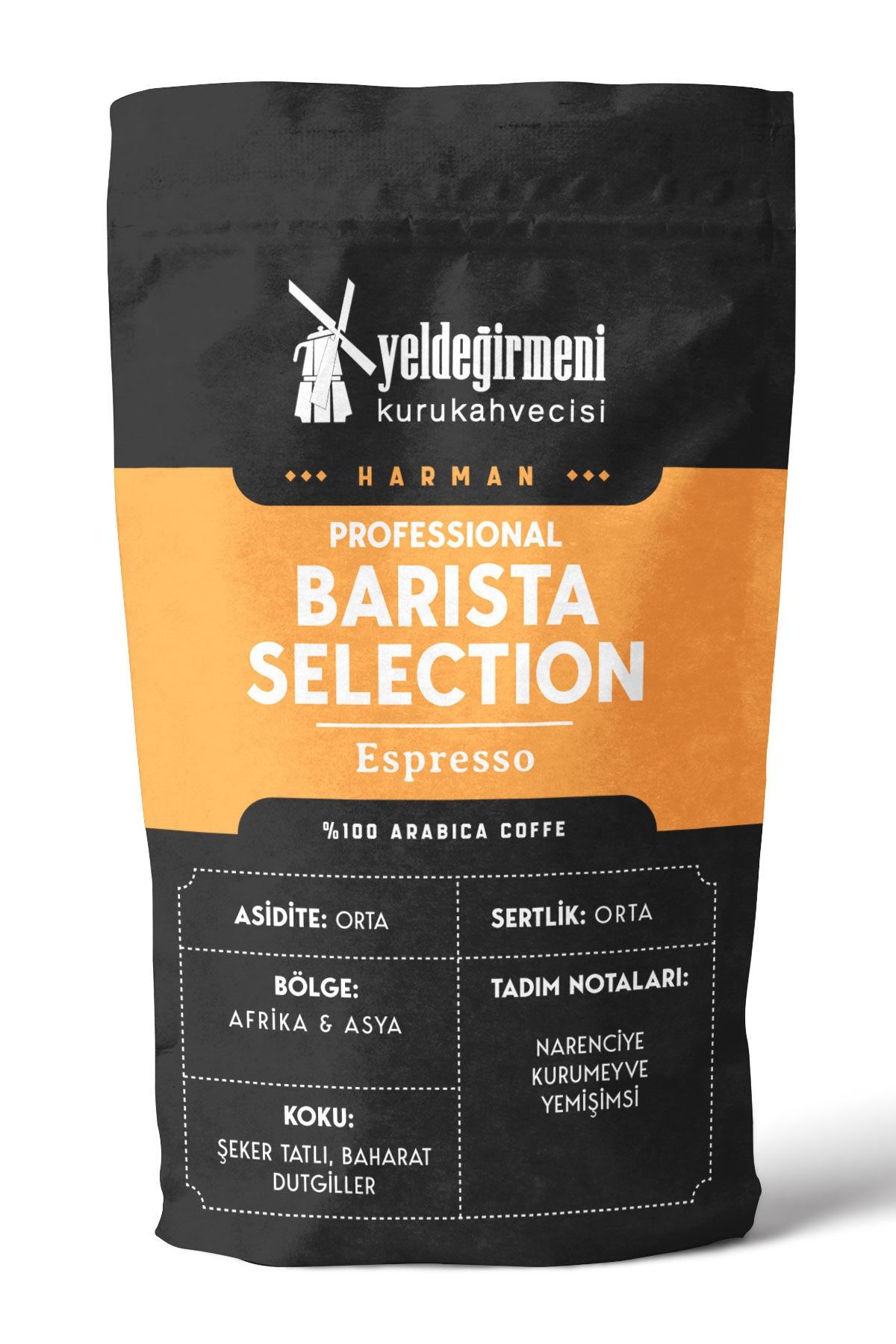 Yeldeğirmeni Kurukahvecisi Professional Barista Selection (ESPRESSO COFFEE) Espresso Kahve 500 gr