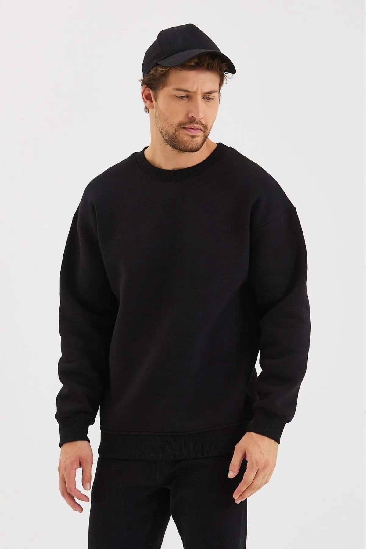 AYD Sweatshirt Oversize Geniş Kalıp 3 Iplik Şardonlu 1. Kalite Kalın Kumaş Içi Pamuklu