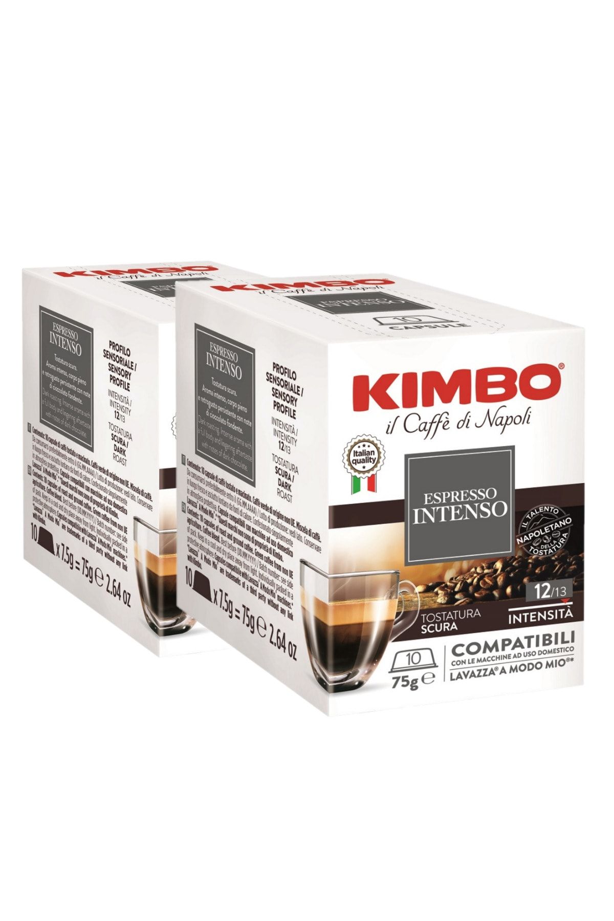 Kimbo Intenso A Modo Mio Uyumlu Kapsül Kahve (10'lu Kutuda) (2'li Set)