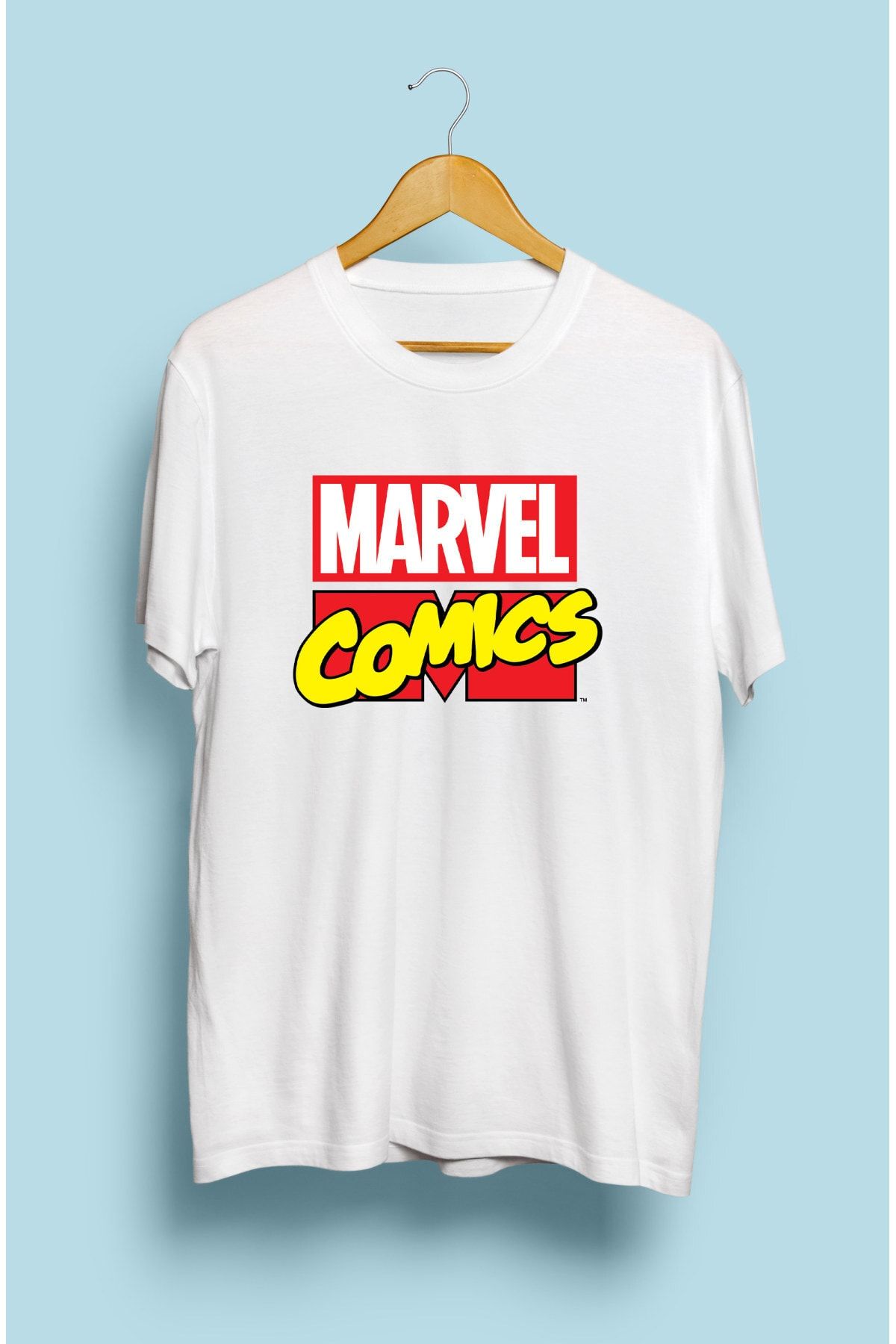 Corvo Marvel Comics Amblem Tasarım Baskılı Unisex Tişört