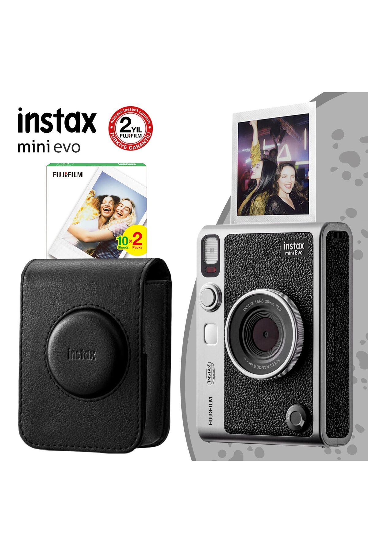Fujifilm Instax Mini Evo Siyah Fotoğraf Makinası Ve Hediye Seti 4
