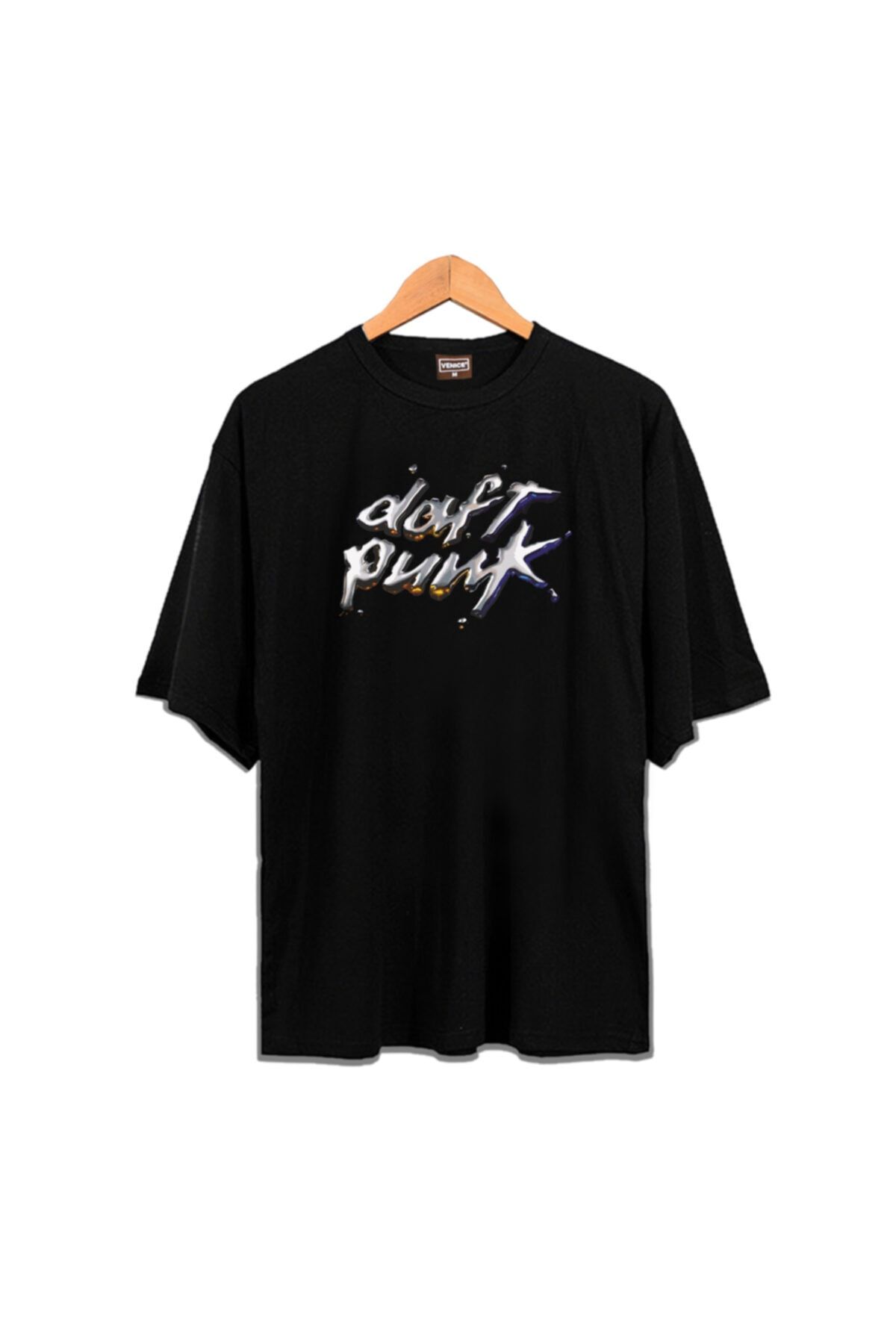 VENICE Clothing Unisex Siyah Oversize Daft Punk T-shirt