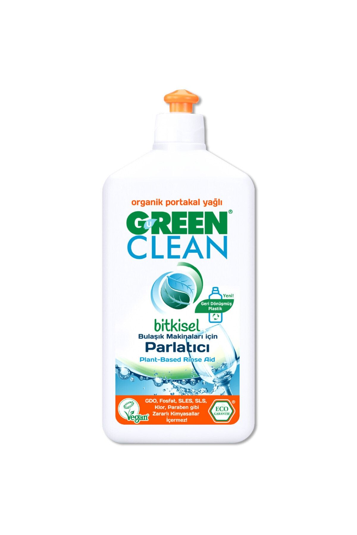 Green Clean Organik Portakal Yağlı Bitkisel Bulaşık Makinesi Parlatıcı 500 ml