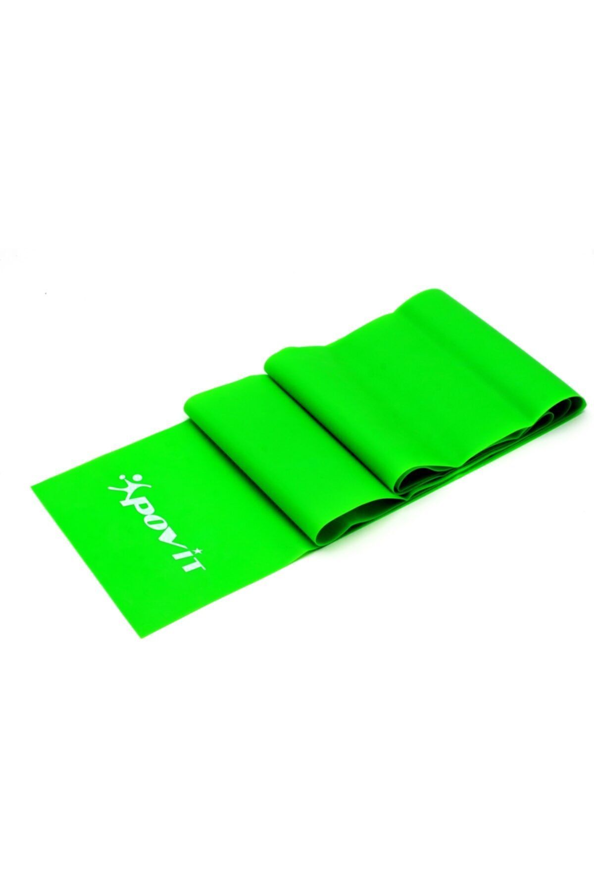 Povit Yeşil Pilates Bandı Tam Sert Egzersiz Direnç Lastiği 150 X 15 Cm Lks4070