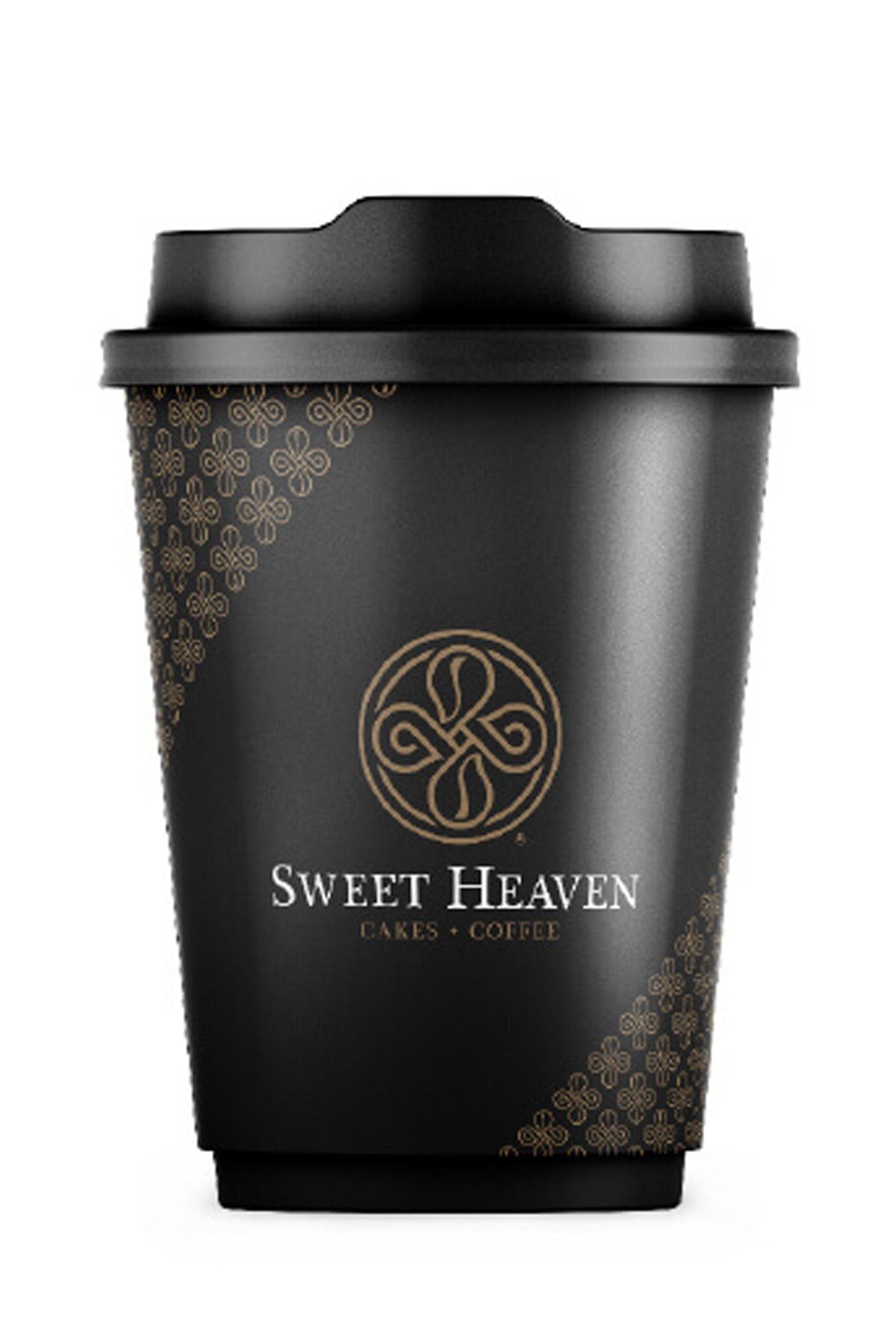 sweet heaven Karton Bardak - Siyah (12 OZ) 50 Adet (KAPAKSIZ)