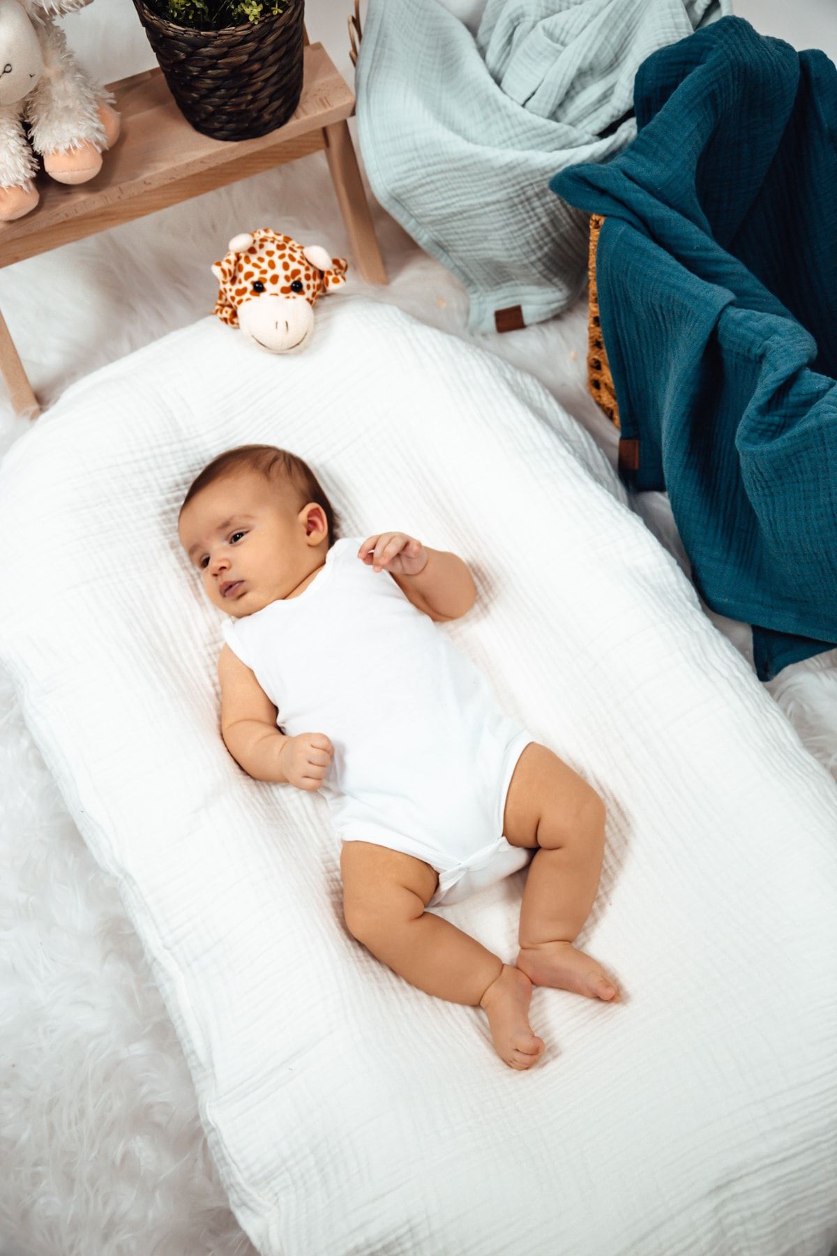 Babynest - Misswhite Kılıflı Müslin Dokulu Bebek Yatağı