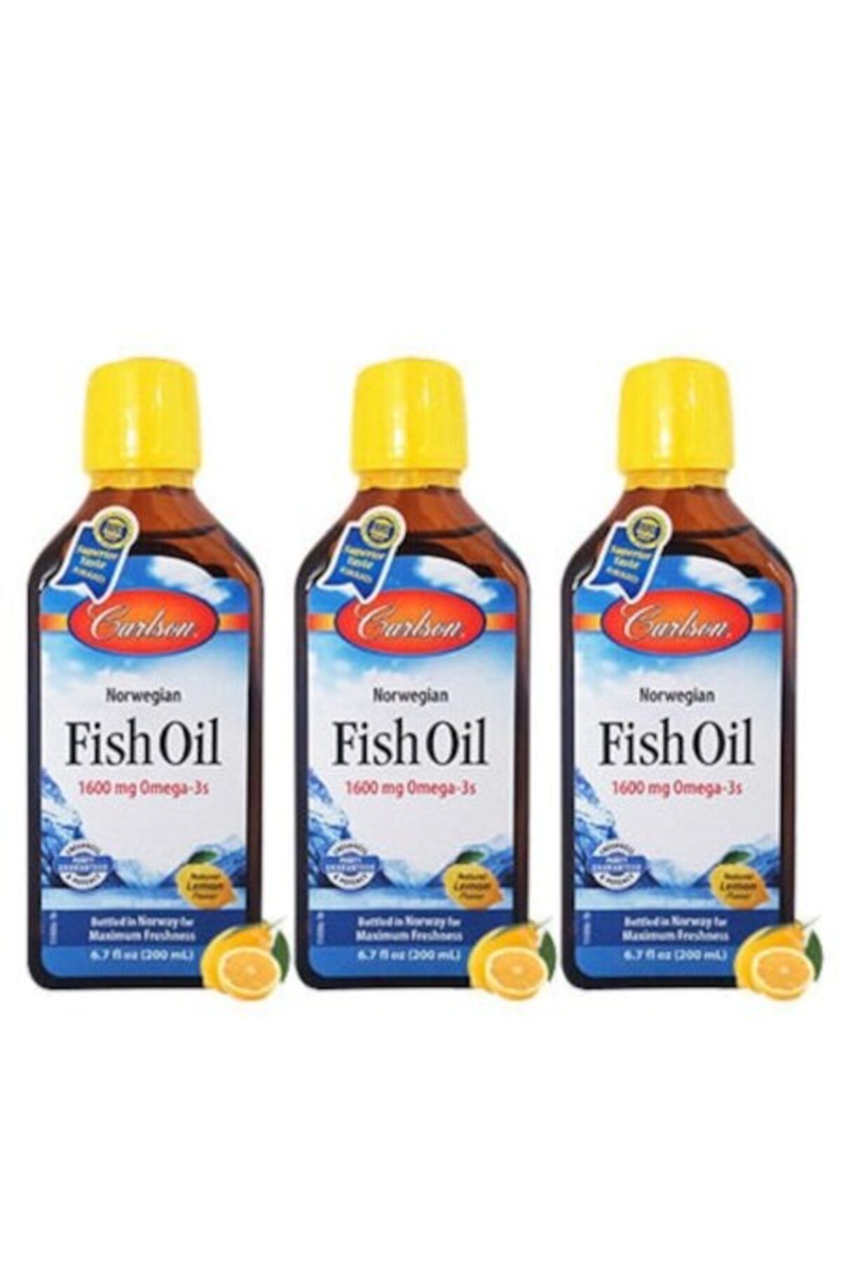 Carlson Fish Oil Omega 3 Balık Yağı Şurubu Limon Aromalı - 3 Adet
