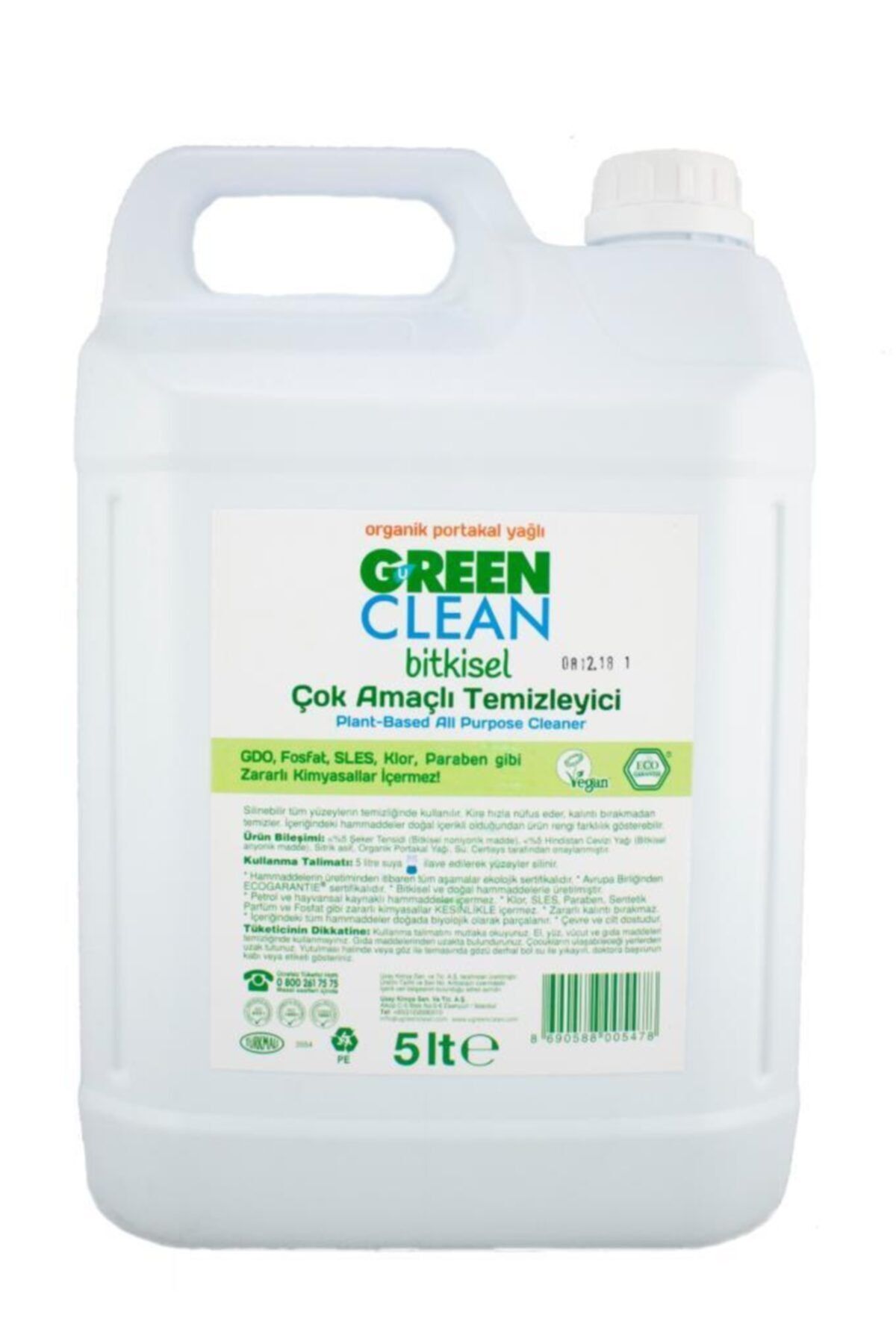 U Green Clean Organik Çok Amaçlı Temizleyici 5000 ml