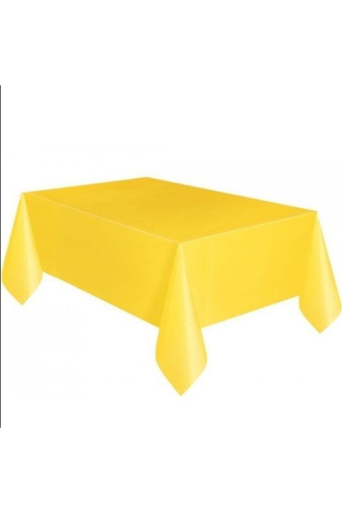 Genel Markalar Sarı Kullan At Plastik Parti Masa Örtüsü 120x180 Cm