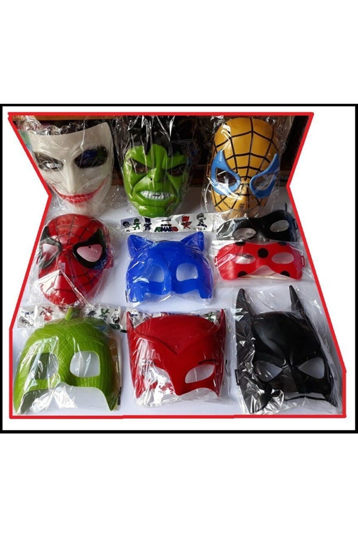 AVENGERS Hulk Joker Batman Uğur böceği Kara kedi Örümcek 10 Maske
