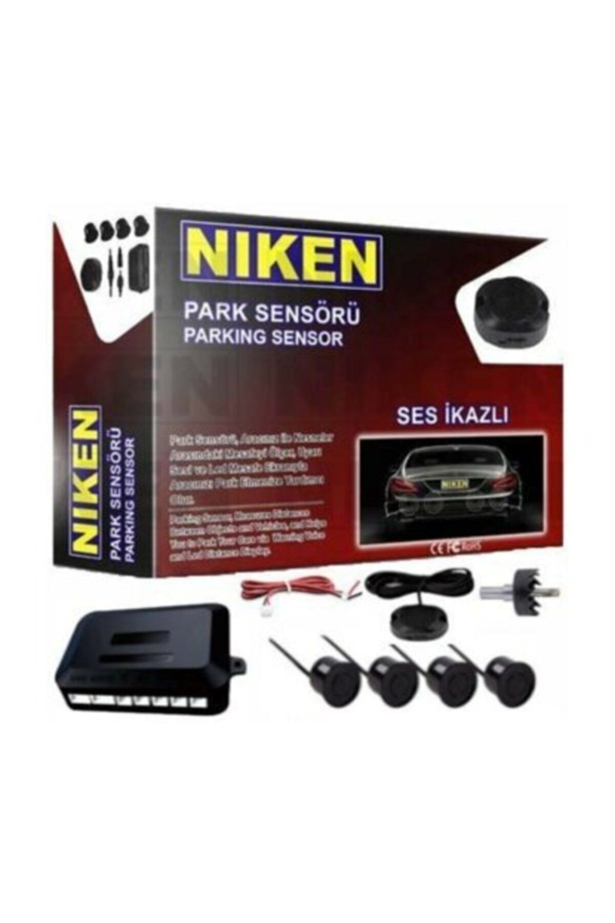 Niken Park Sensörü Ses Ikazlı 22mm Siyah Sensör