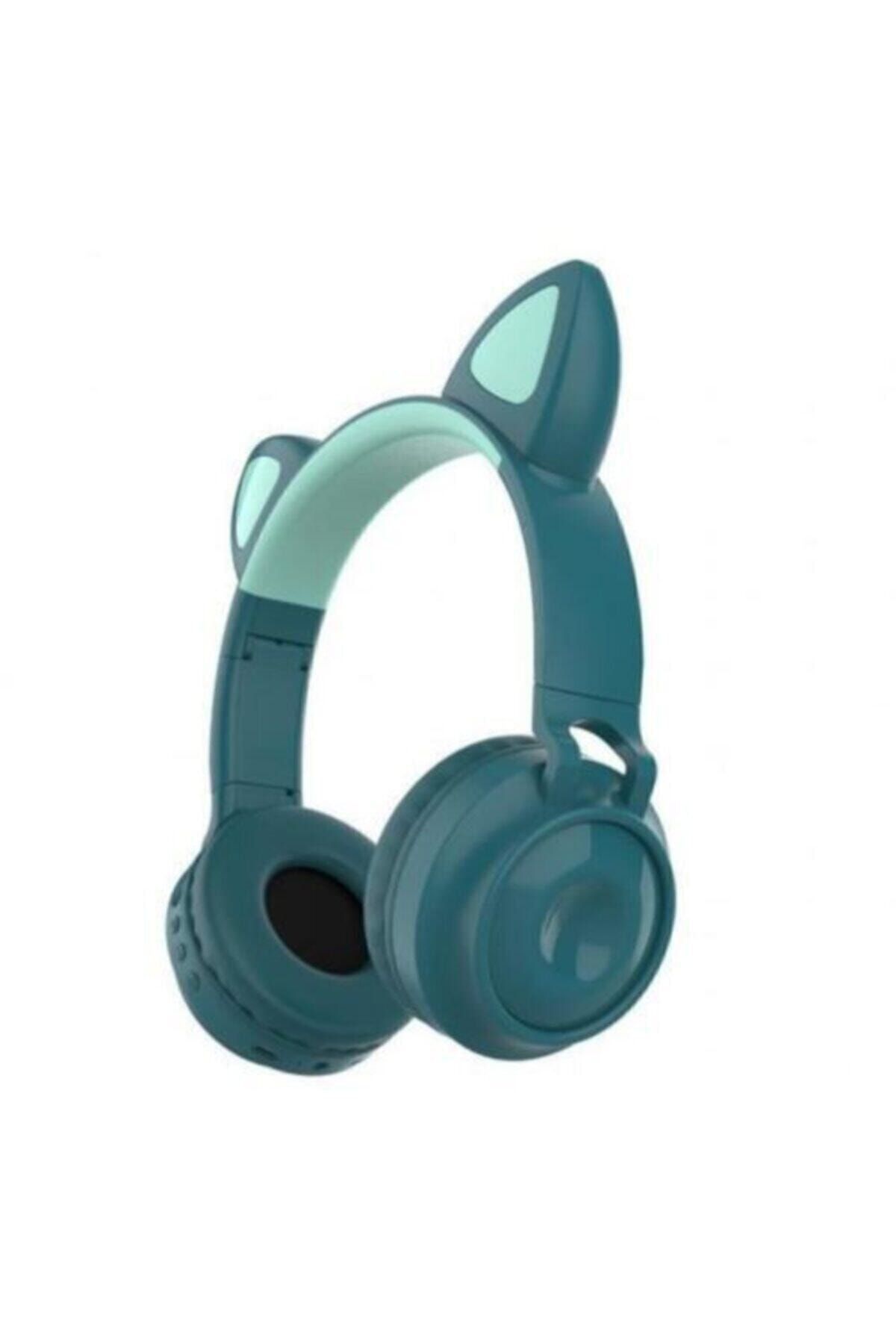 teknosepetim Led Işıklı Kedi Kulak Bluetooth 5.0 Wireless Kulaklık Kedi Kulak Bej Blt-19 Süpriz Hediyeli