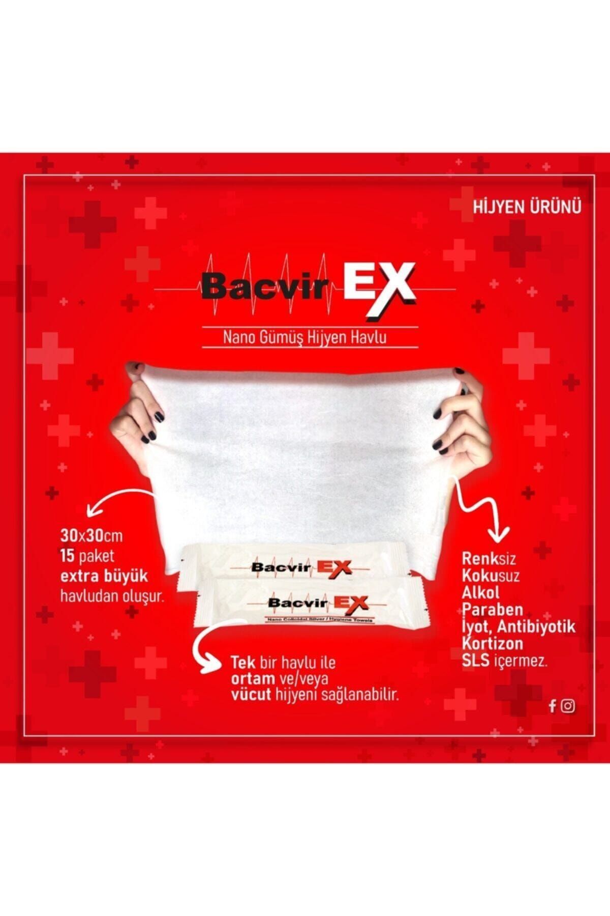 Bacvirex Nano Kolodial Gümüş Hijyen Havlusu (30x30 Cm - Kutu 15 Adet)_4