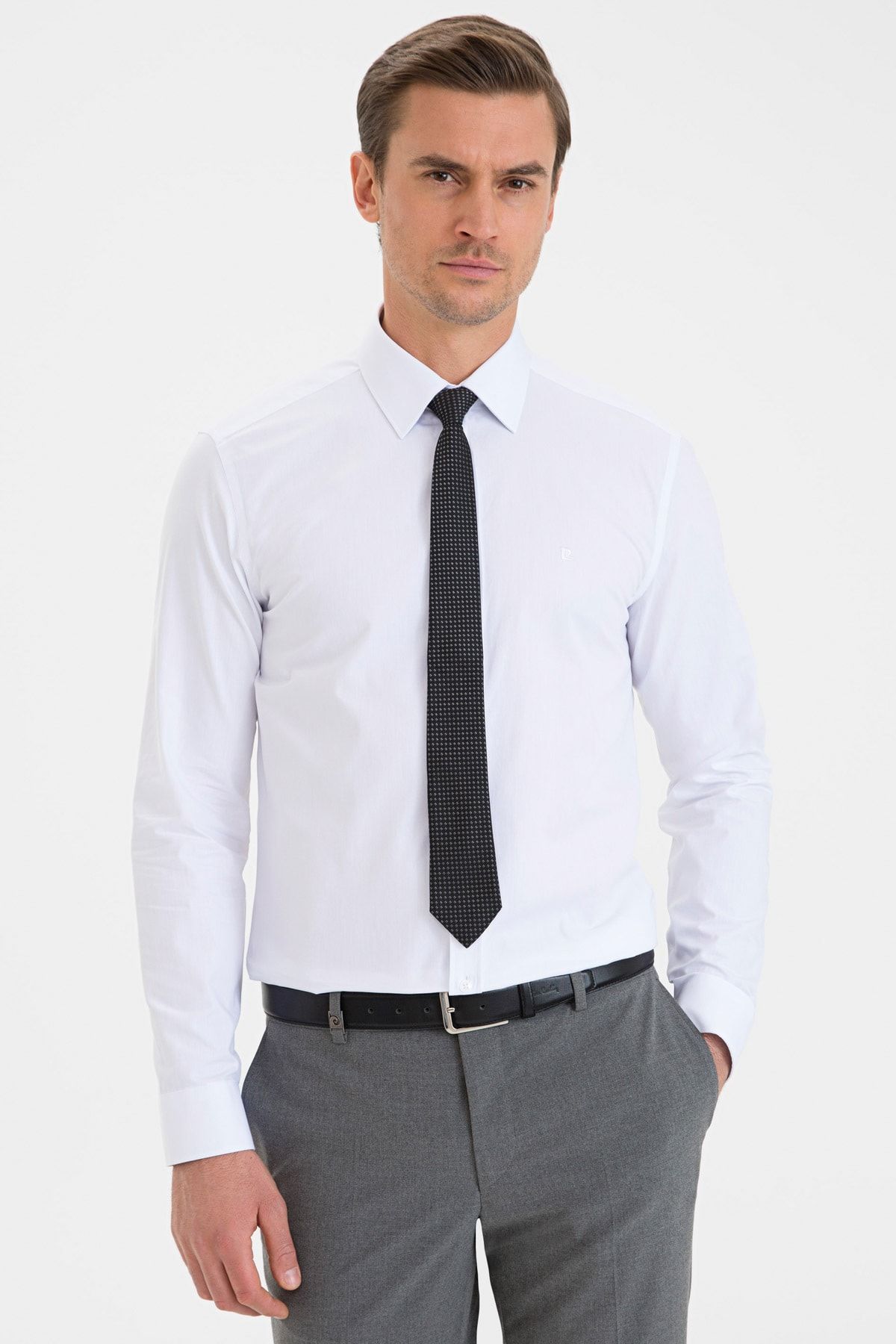 Pierre Cardin Erkek Beyaz Slim Fit Basic Gömlek G021gl004.000.1214558