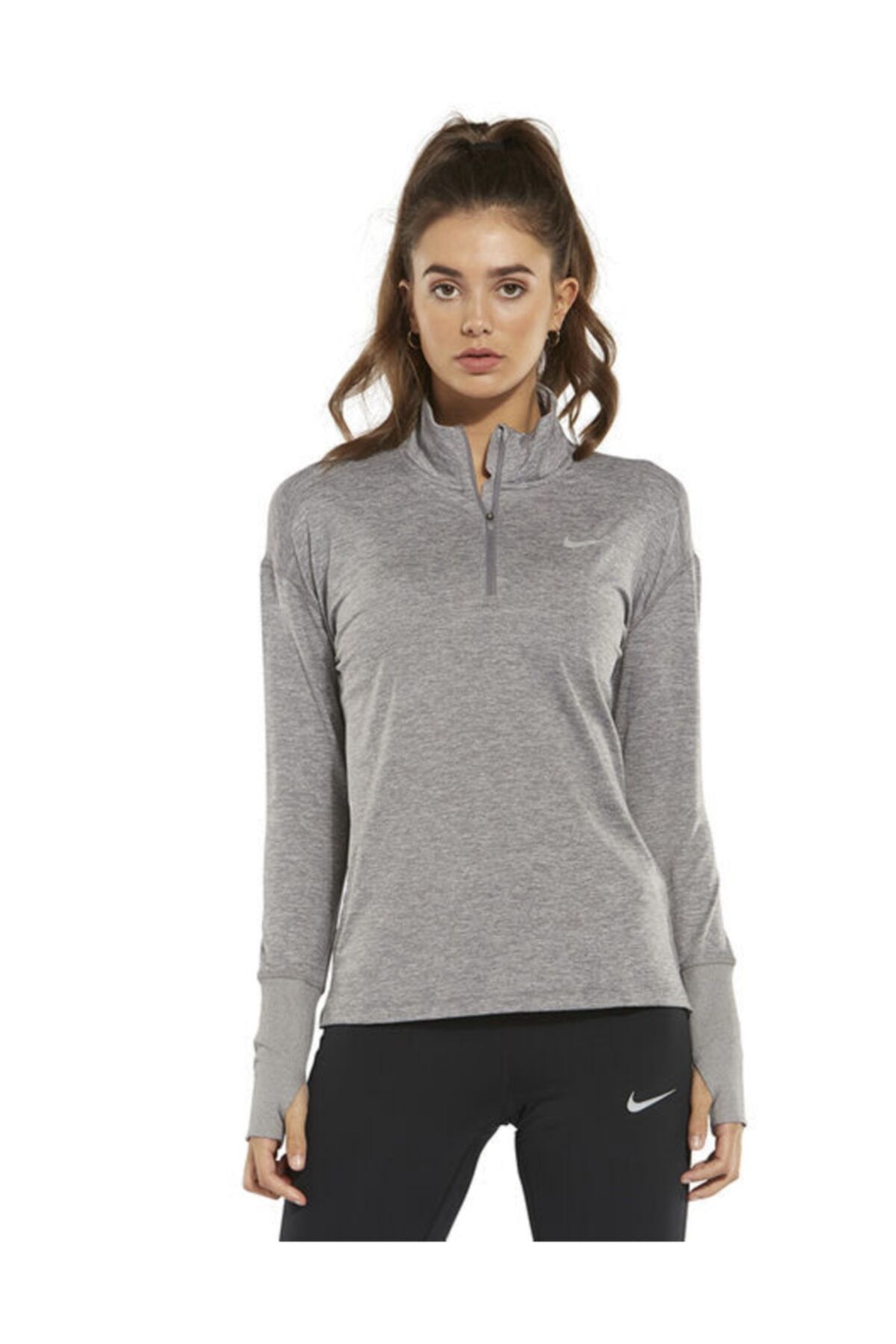 Nike Kadın Spor Sweatshirt-w Nk Elmnt Ttop Hz Nfs