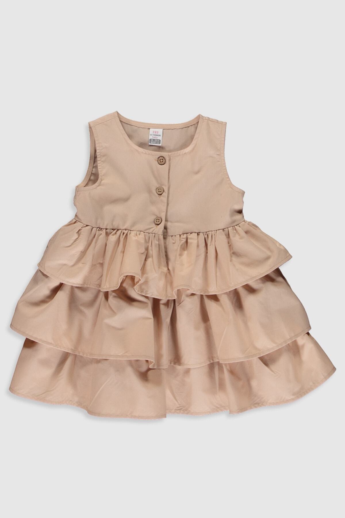 LC Waikiki Kız Bebek Ten Rengi Fws Elbise Fiyatı