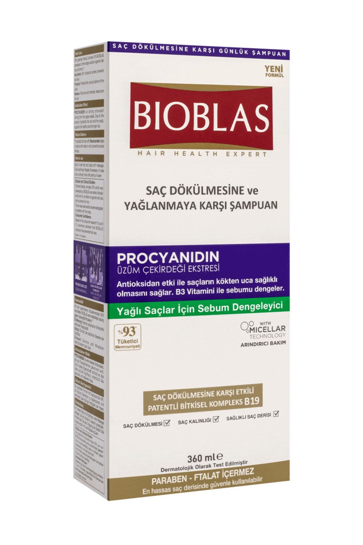 Bioblas Şampuan Procyanıdın Yağlanmaya Karşı 360 Ml