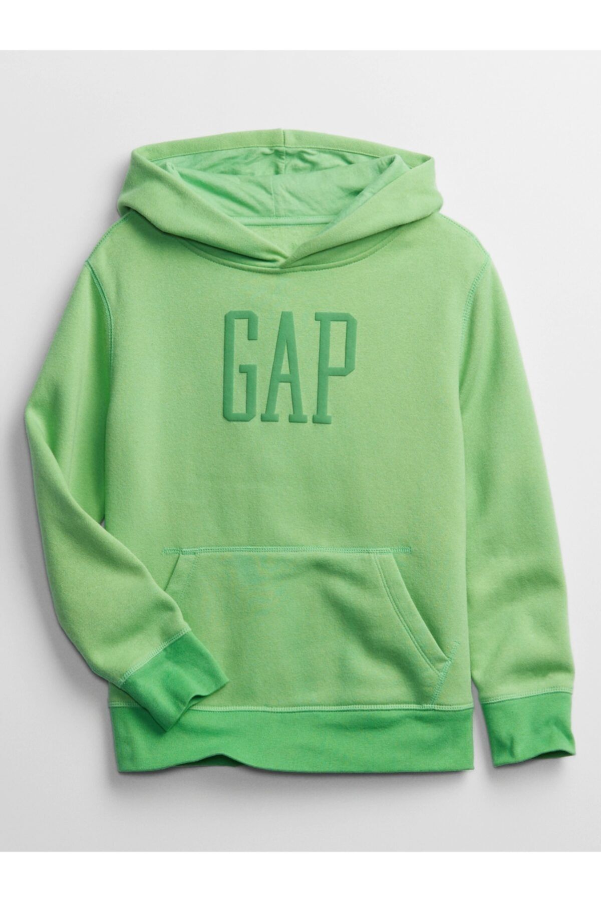 GAP Erkek Çocuk Yeşil Logo Kapüşonlu Sweatshirt