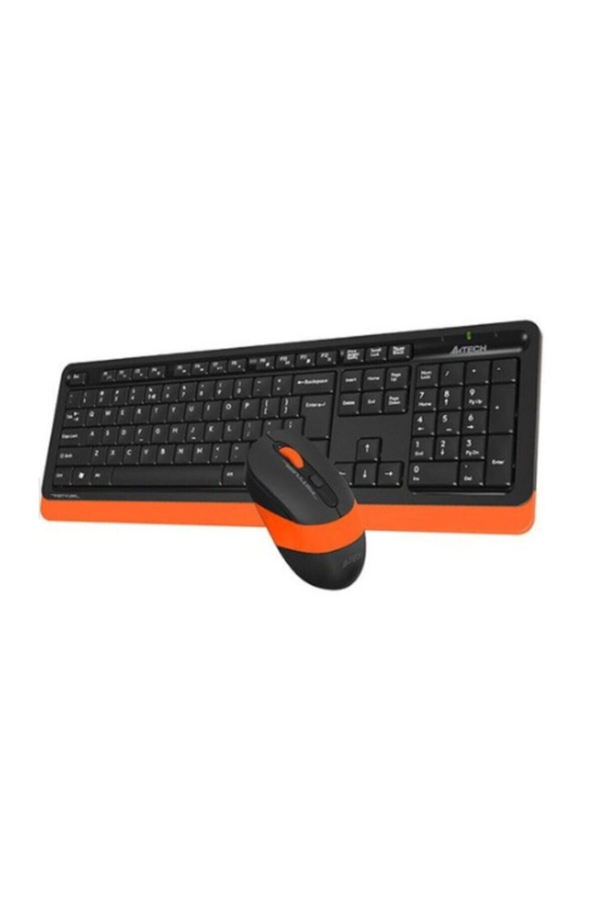 A4 Tech Fg1010 2.4g Q Türkçe Fn-multimedya Klavye+optik 2000dpı Mouse Siyah/turuncu Kablosuz Set