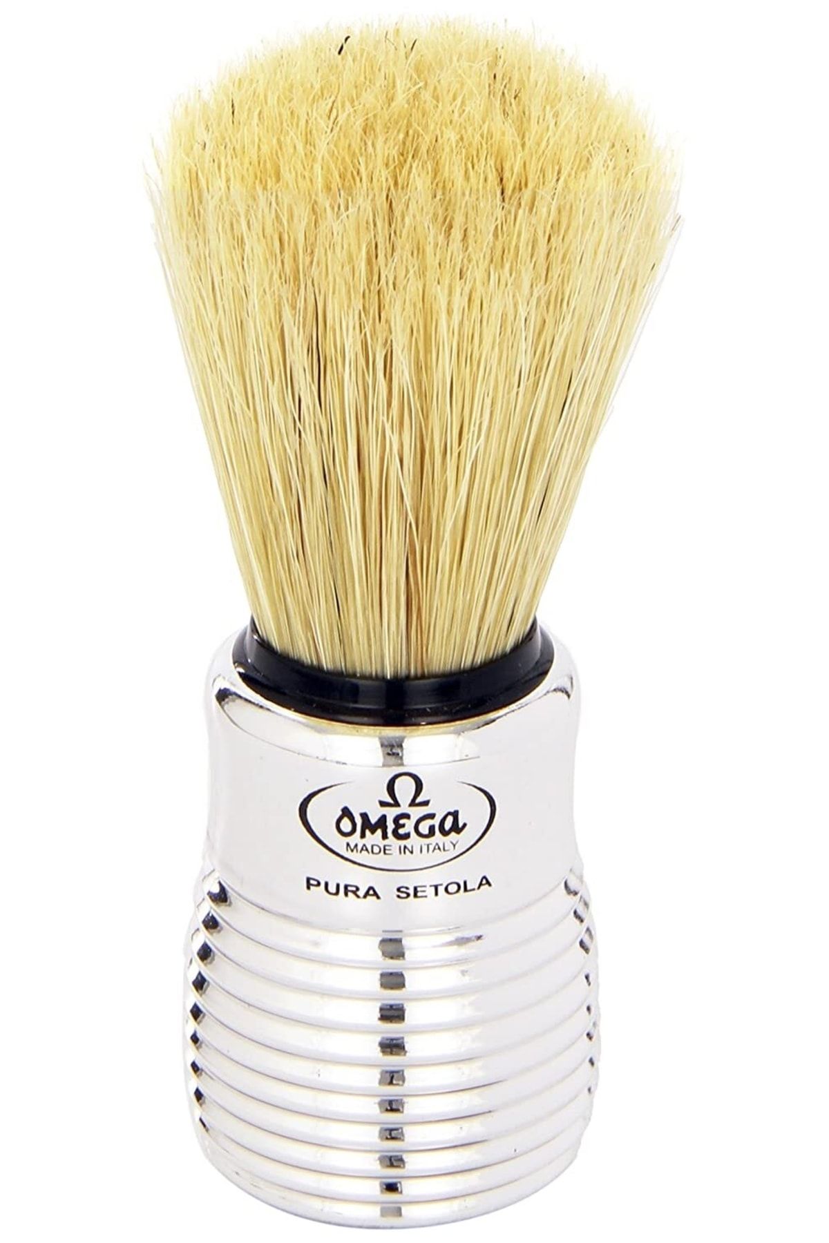 Omega 10081 Doğal Kıl Tıraş Fırçası İtalyan Gerçek Kıldan Sakal Köpüğü Fırçası Plastik Sap Klasik