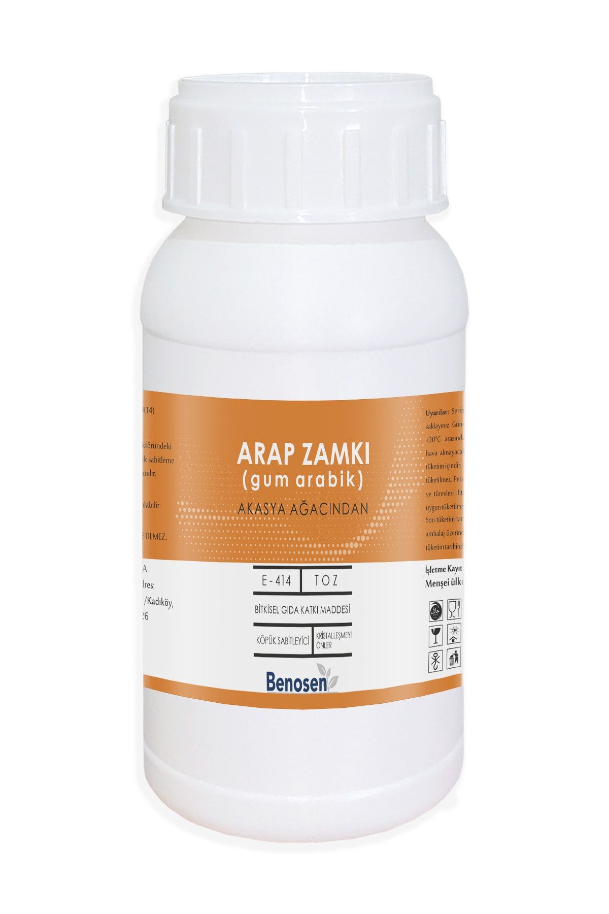 Benosen Gum Arabic Akasya Zamkı Acacia Gum (e414 ). Net: 200 G