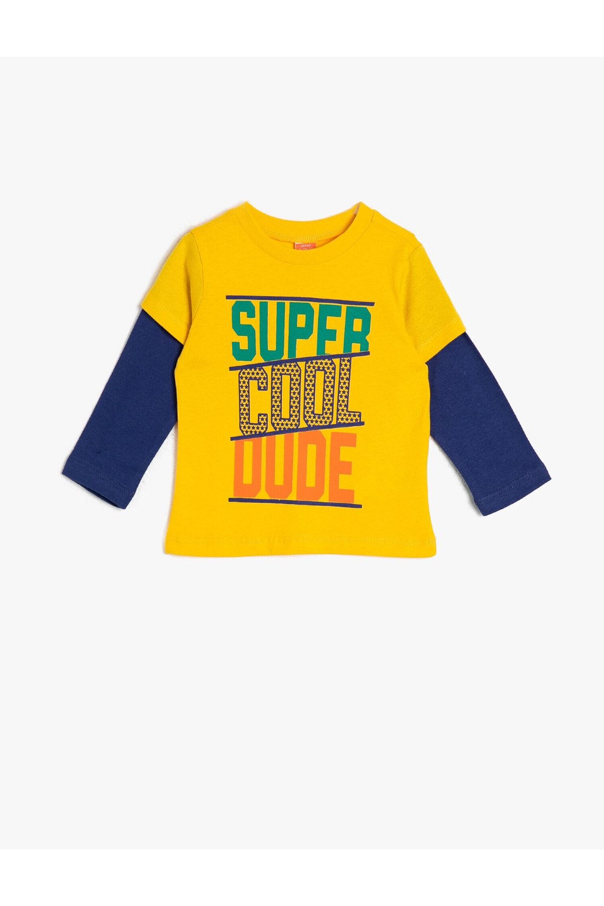 Koton Sarı Erkek Çocuk Yazili Baskili T-Shirt