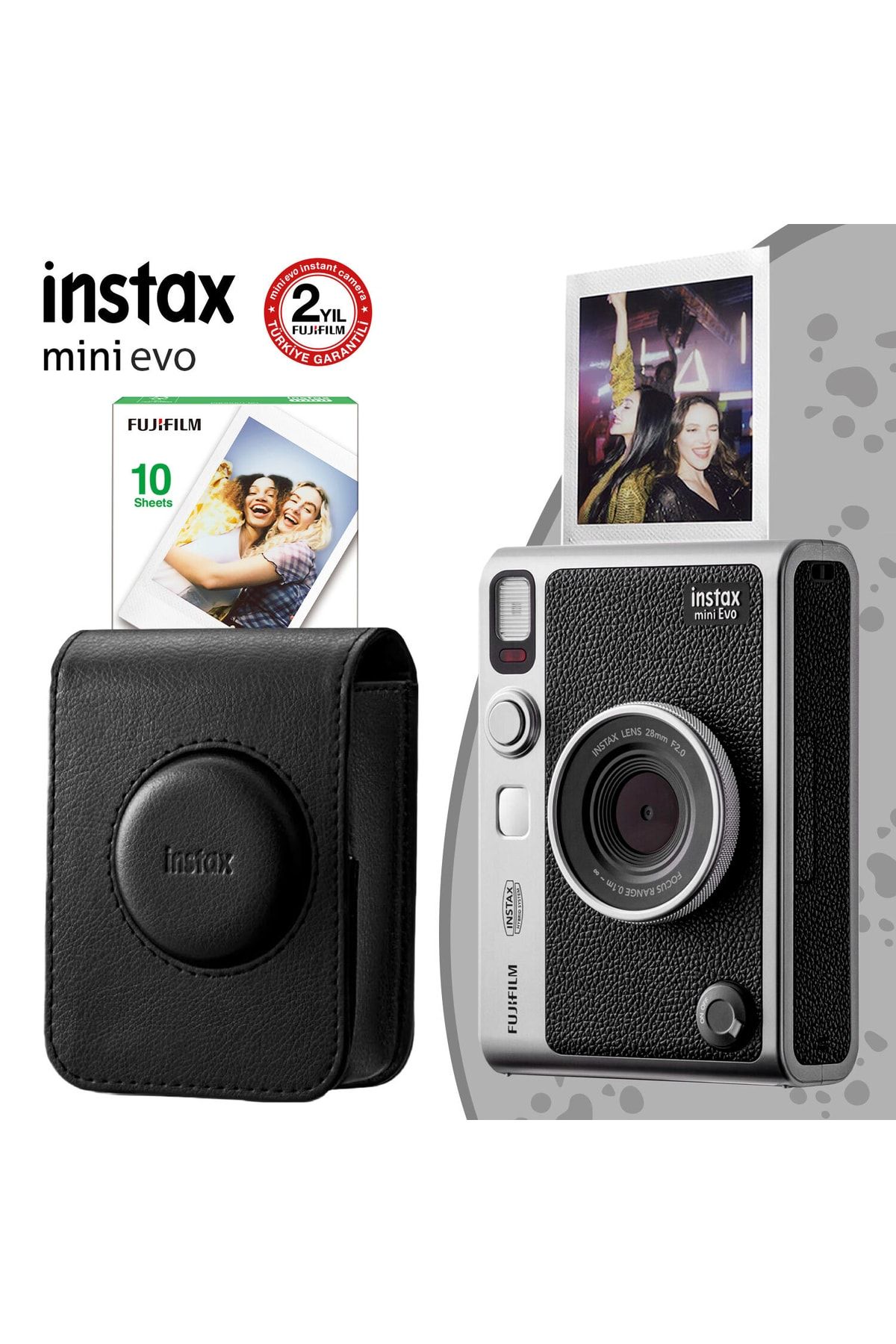 Fujifilm Instax Mini Evo Siyah Fotoğraf Makinası Ve Hediye Seti 3