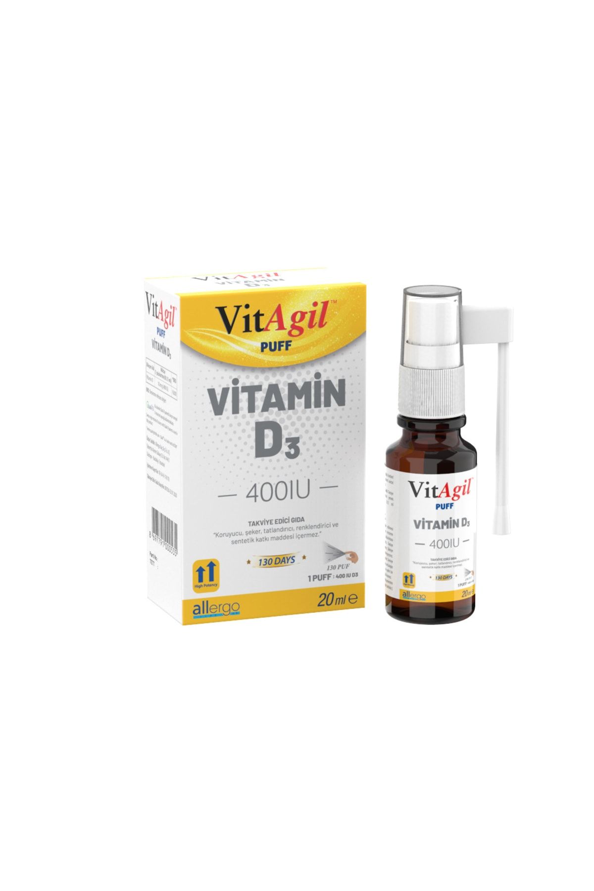 Allergo Vitagil D3 Vitamini 400 Iu 20 ml Sprey