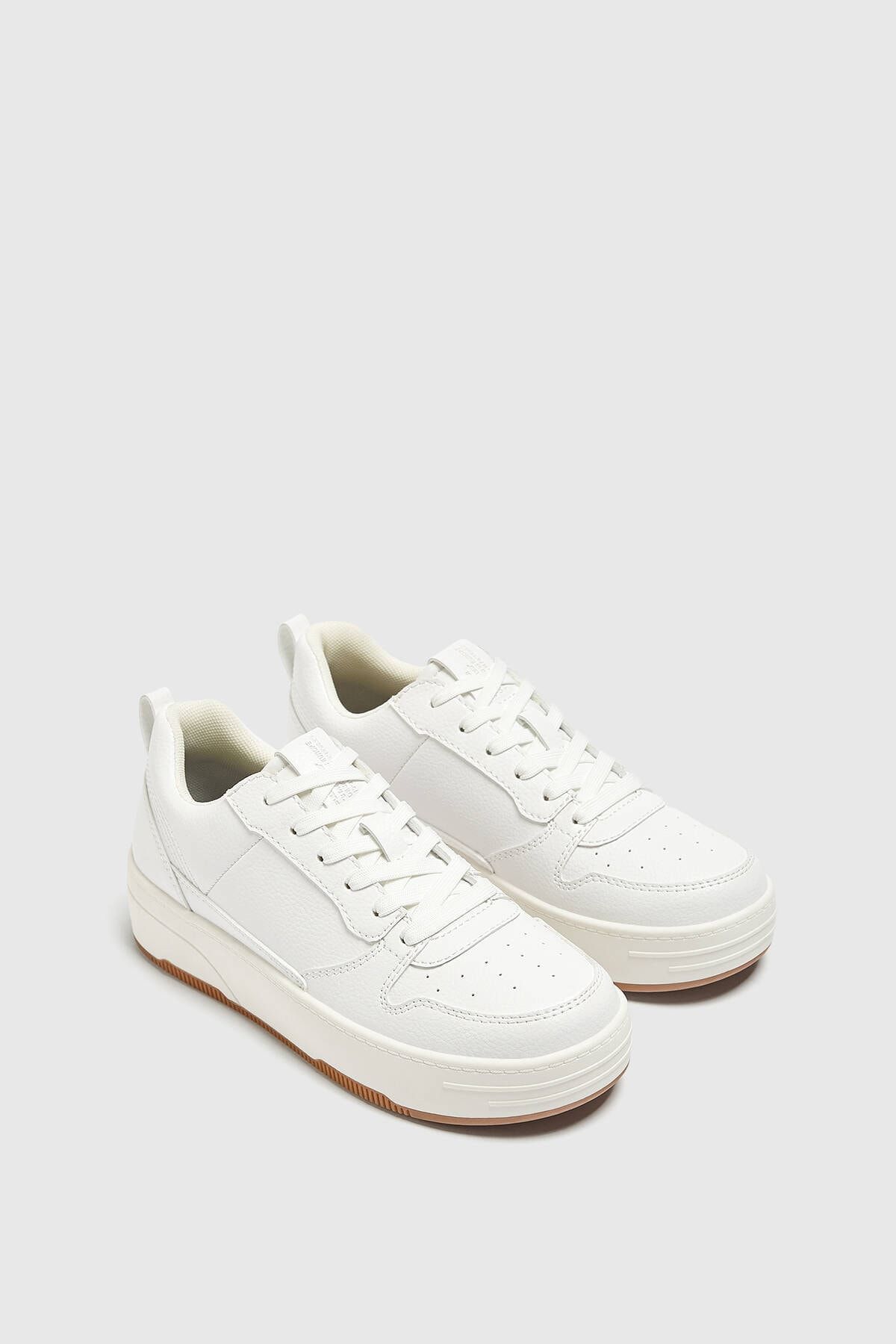 Pull & Bear Beyaz - Casual Platform Spor Ayakkabı