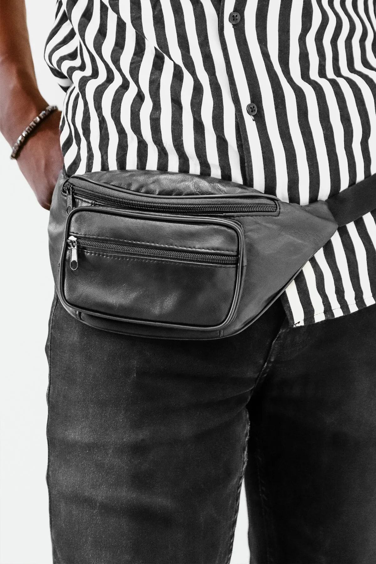 Gölge kemer cüzdan ve çanta Hakiki Deri Ayarlanabilir Bel Ve Göğüs Çantası