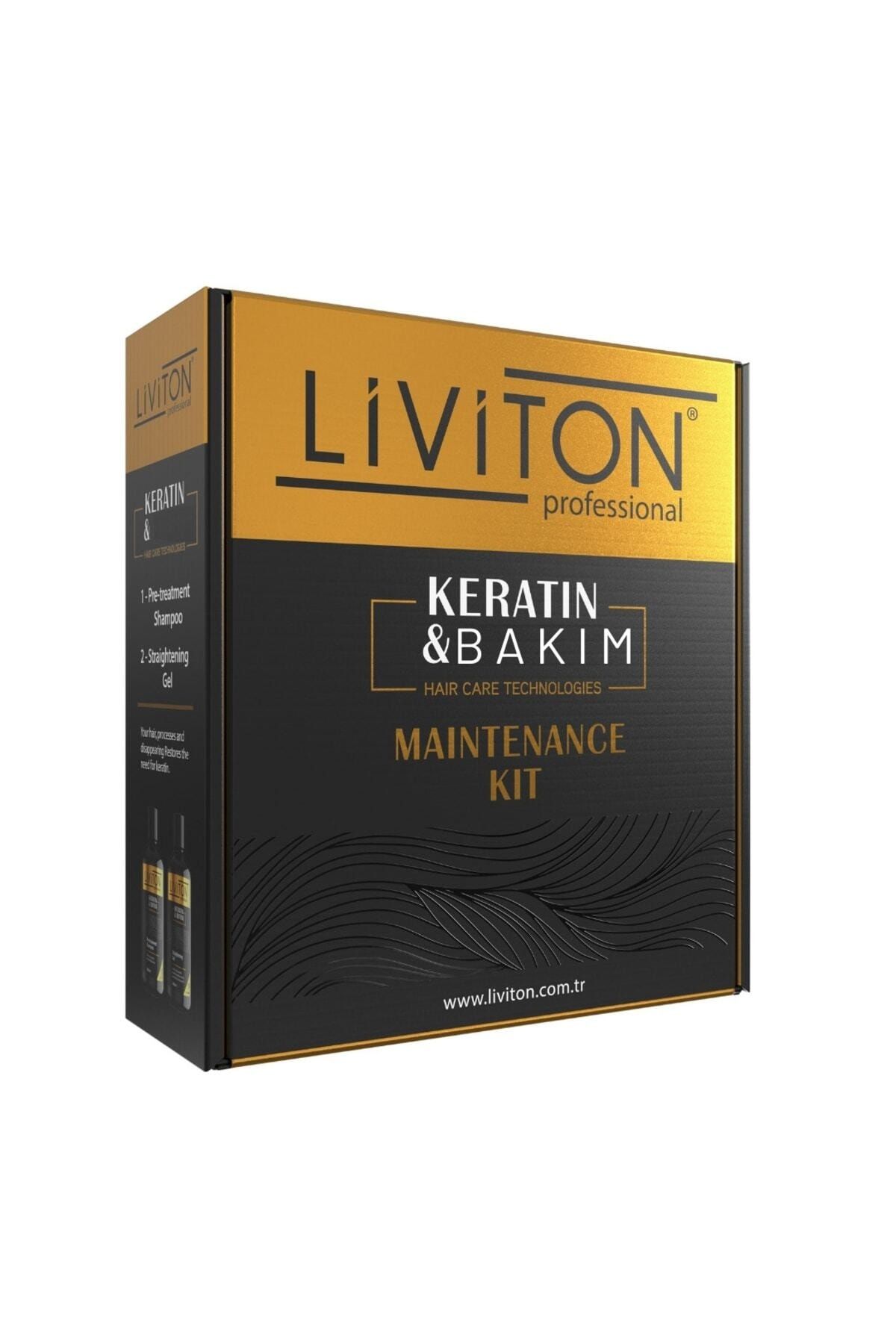 Liviton Professional Saç Düzleştirici Ve Keratin Bakım Seti Şampuan Ve Keratin Jel 500 Ml
