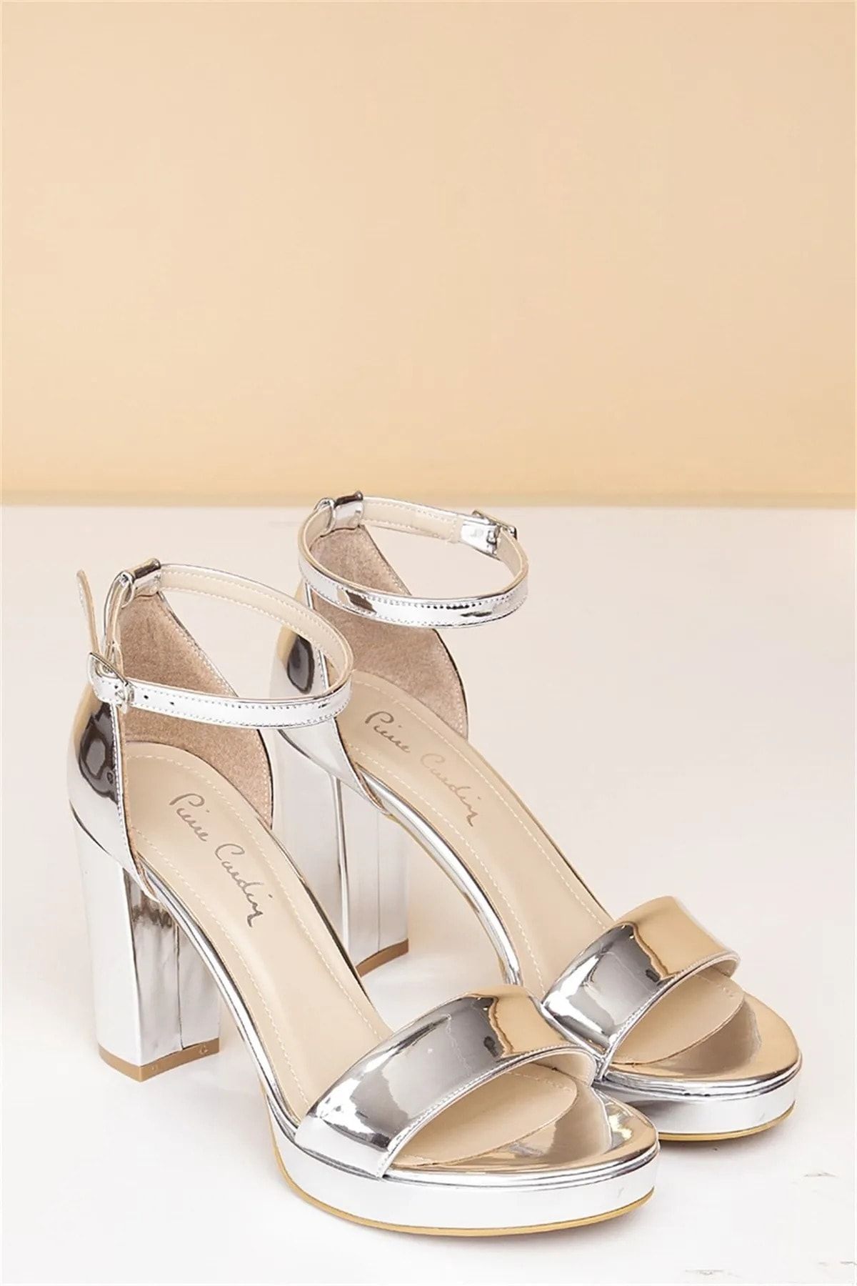 Pierre Cardin ® | Pc-50167 - 3822 Rugan Gümüş - Kadın Topuklu Ayakkabı