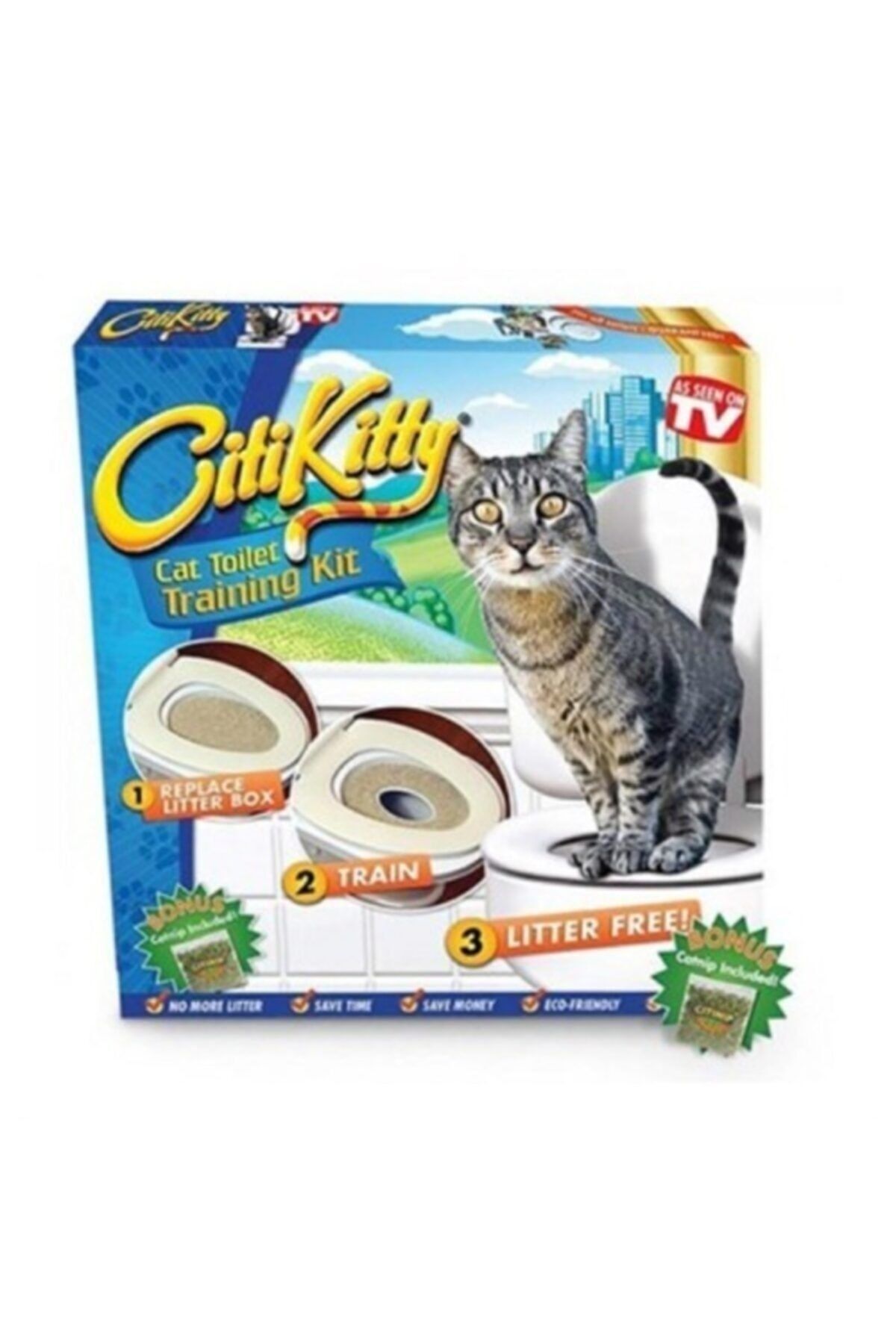 City Citi Kitty Kedi Tuvalet Eğitim Seti Klozet Alıştırma Aparatı