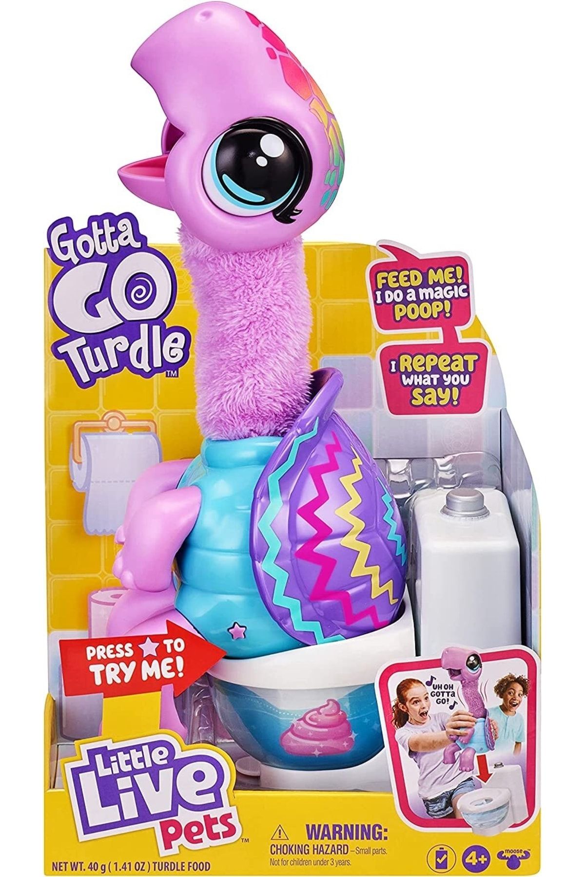 Tower Toys Little Live Pets Gotta Go Turdle Dans Eden Konuşan Şarkı Söyleyen Kaka Yapan Kaplumbağa