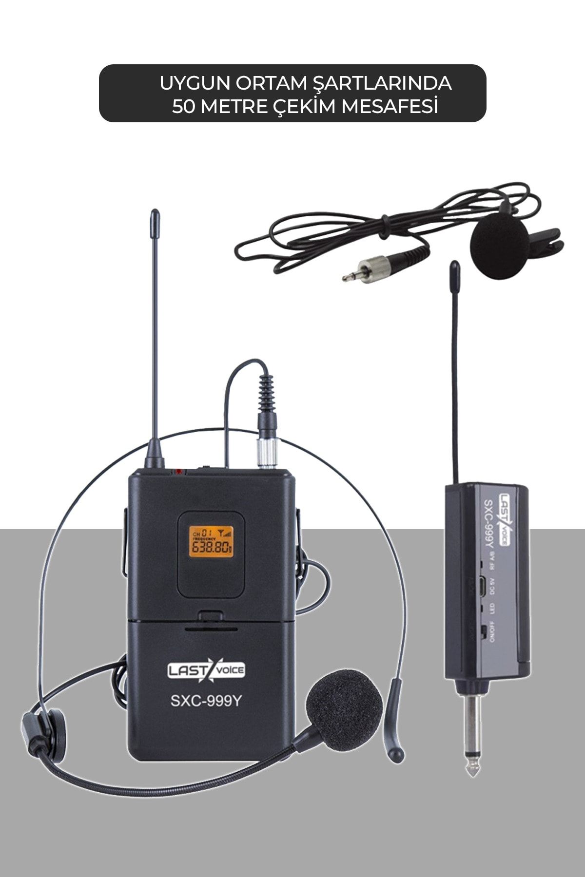 Lastvoice Sxc-999yx Şarjlı Telsiz Kablosuz Yaka Mikrofonu