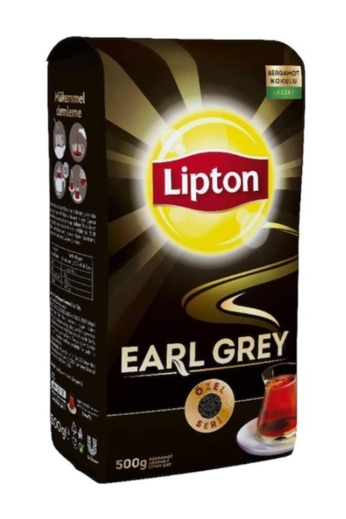 Lipton Earl Grey Bergamot Aromalı Siyah Dökme Çay 500gr 1 Paket