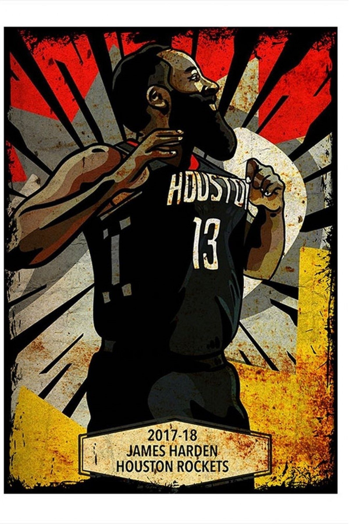 ekart James Harden Nba Basketbol Art Mdf Poster 32cm X44cm