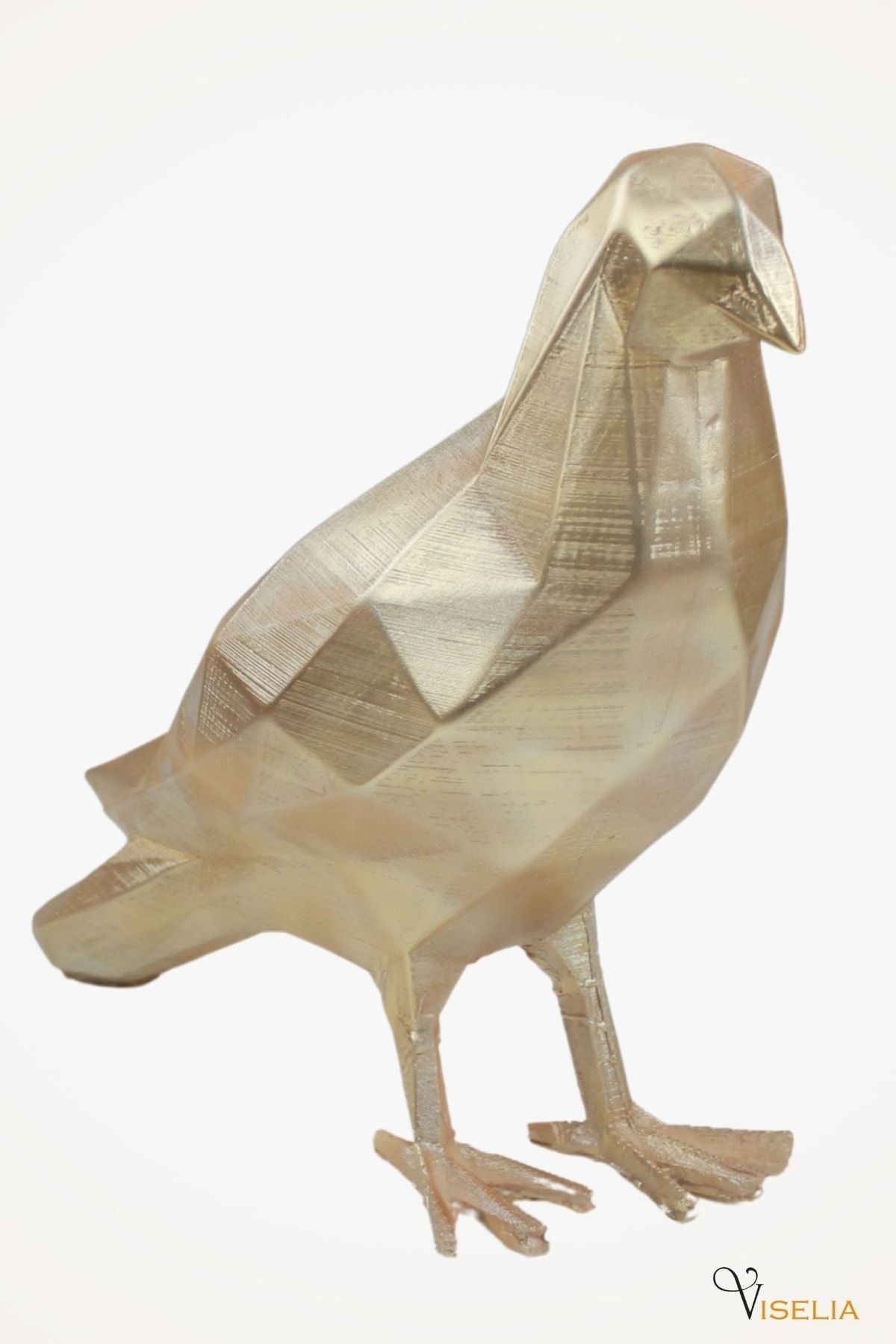 Viselia Dekoratif Güvercin Biblo Heykel El Yapımı Hediyelik Süs Eşyası Sevimli Poly Model Tasarım Ürünü