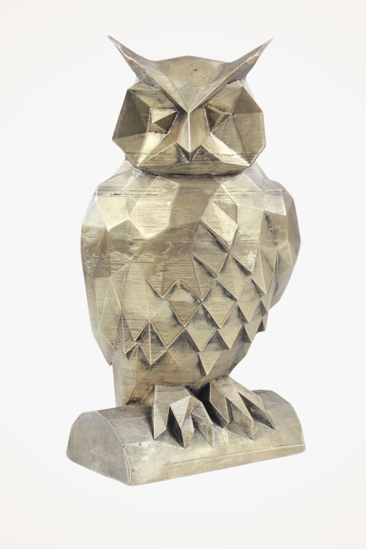 Viselia Dekoratif Baykuş Biblo Heykel El Yapımı Hediyelik Süs Eşyası Poly Model Tasarım Ürünü