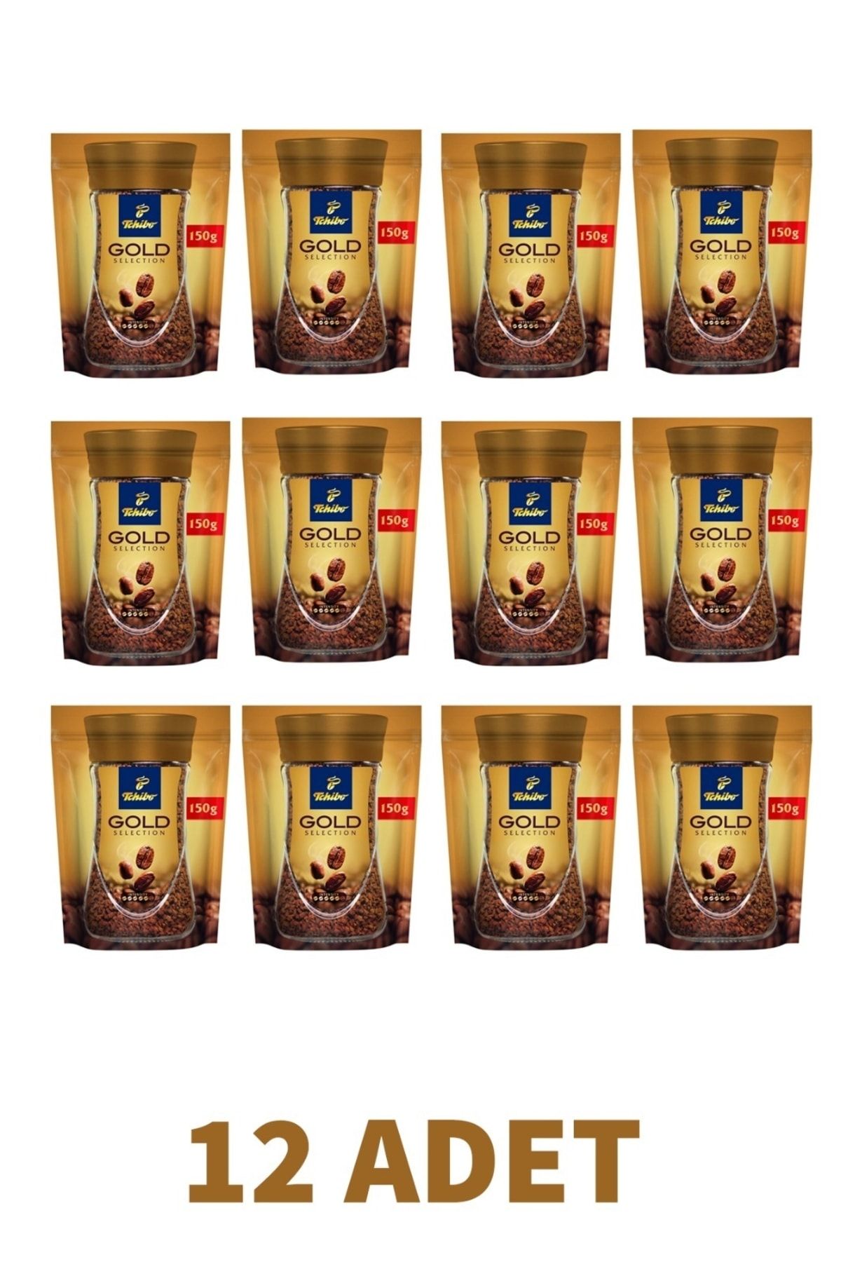 Tchibo Gold Selection Çözünebilir Kahve Ekonomik Paket 150 Gr 12'li Set