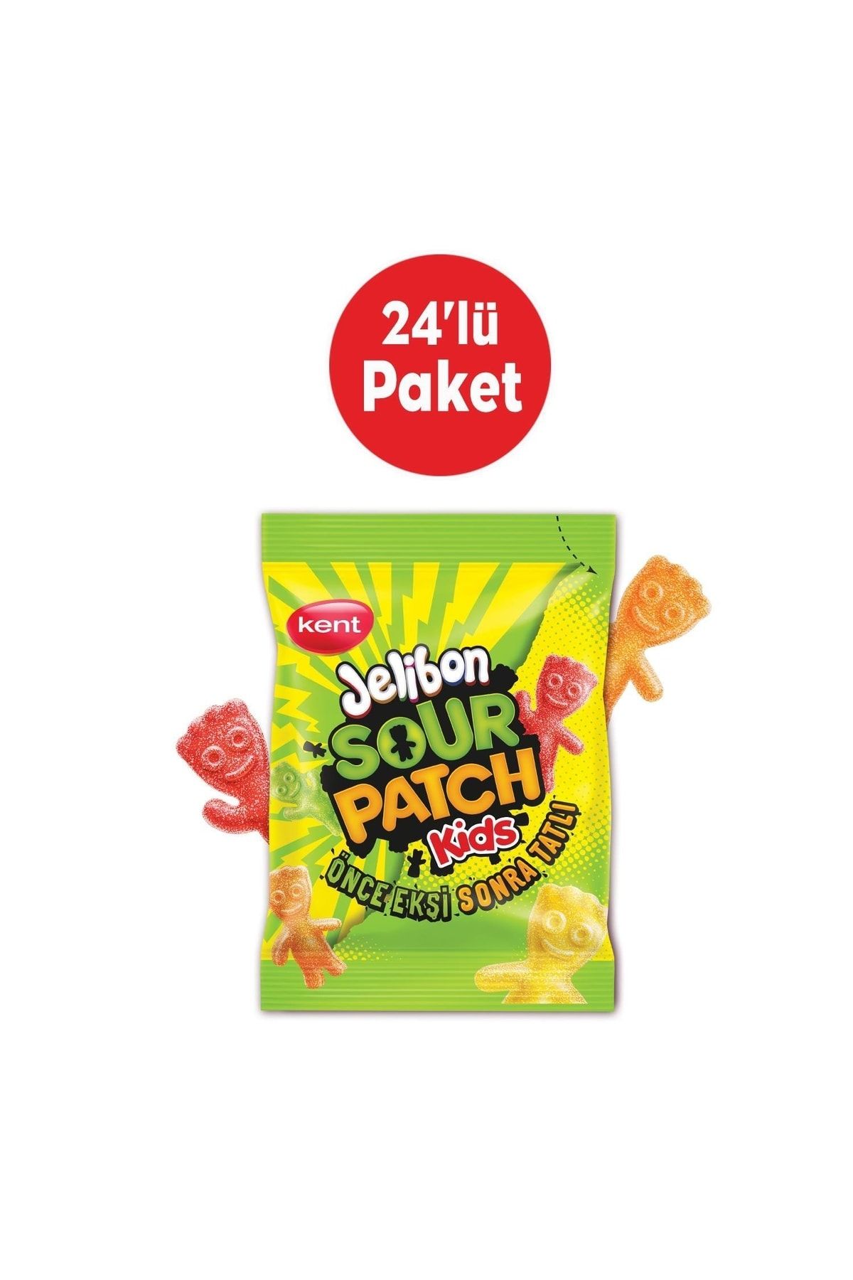 Jelibon Sour Patch Kids Karışık Meyve Aromalı Şekerleme 80 Gr - 24'lü Paket